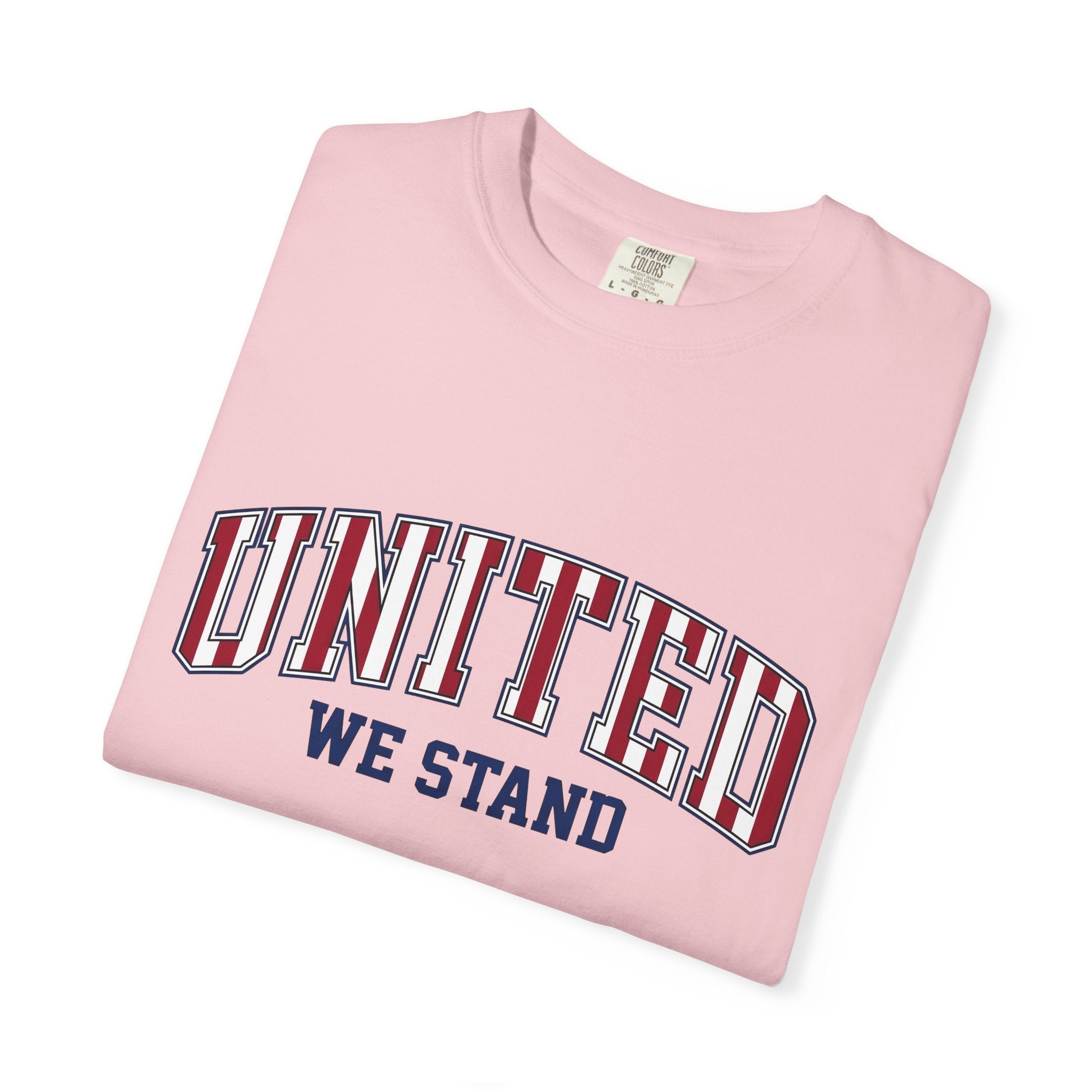 Patriotic Varsity Text Shirt America Holiday Gift Women Bold Tee Lettering T-Shirt American Fan Typography Tshirt Celebration Graphic