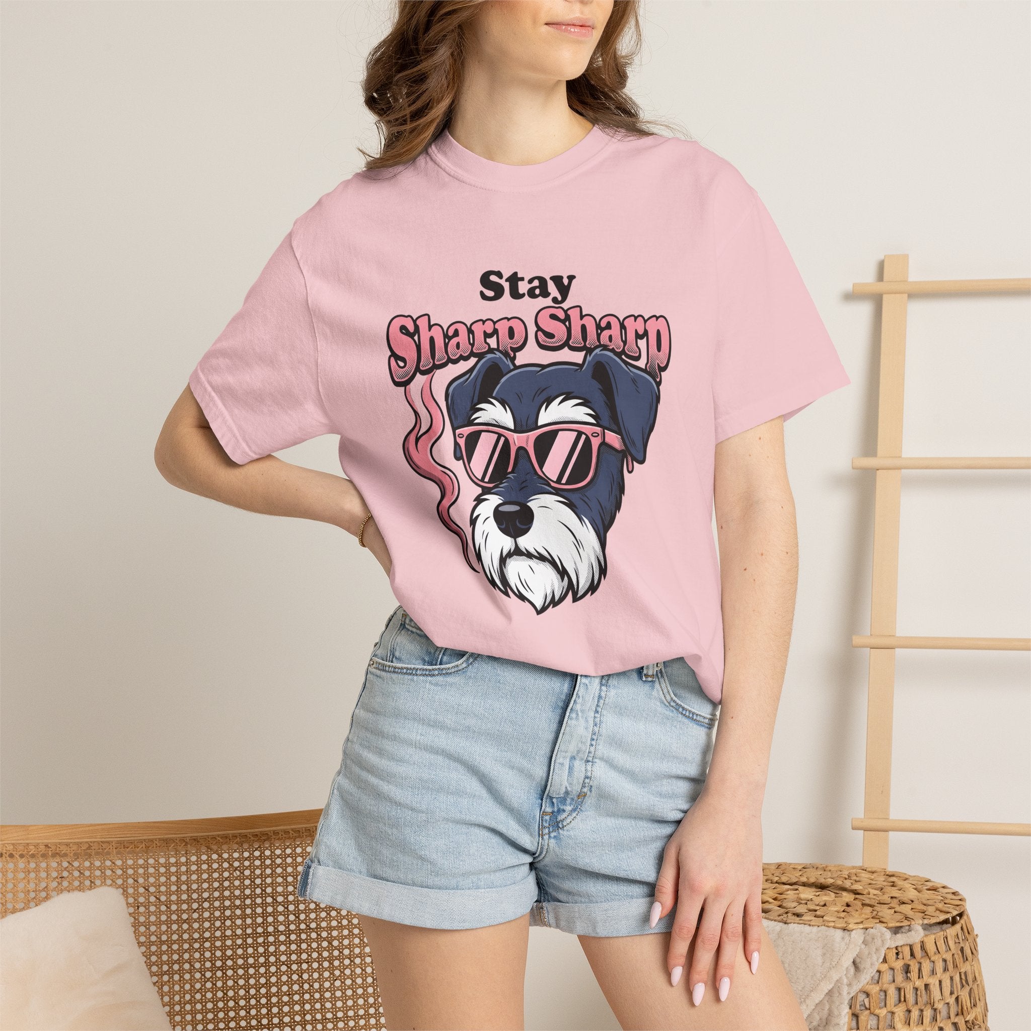 Schnauzer Shirt Dog Satire Gift Women Anime Tee Dog T-Shirt Dog Fan Manga Tshirt Parody Graphic Old School Glasses Tshirt