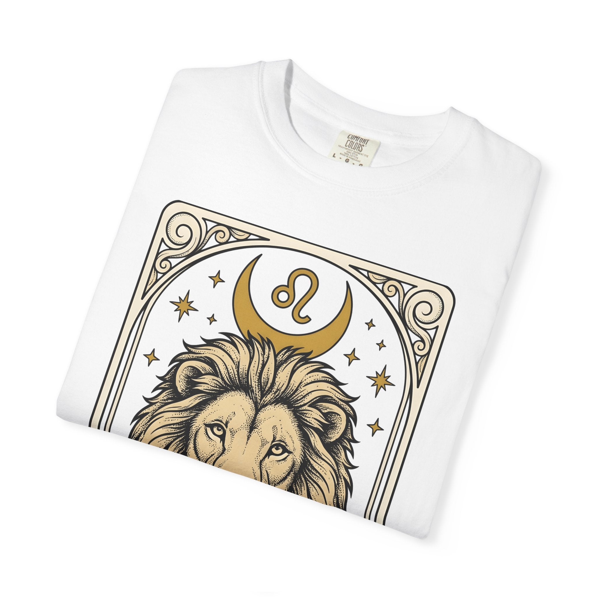 Lion Tarot Card Shirt Boho Chic Zodiac Gift Women Boho Tee Tarot T-Shirt Hippie Fan Bohemian Tshirt Astrology Graphic Vintage Stars Tshirt