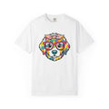 Dog Head Shirt Easter Animal Gift Women Comic Tee Puppy T-Shirt Easter Fan Cartoon Tshirt Creature Graphic Vibrant Spectacles Tshirt