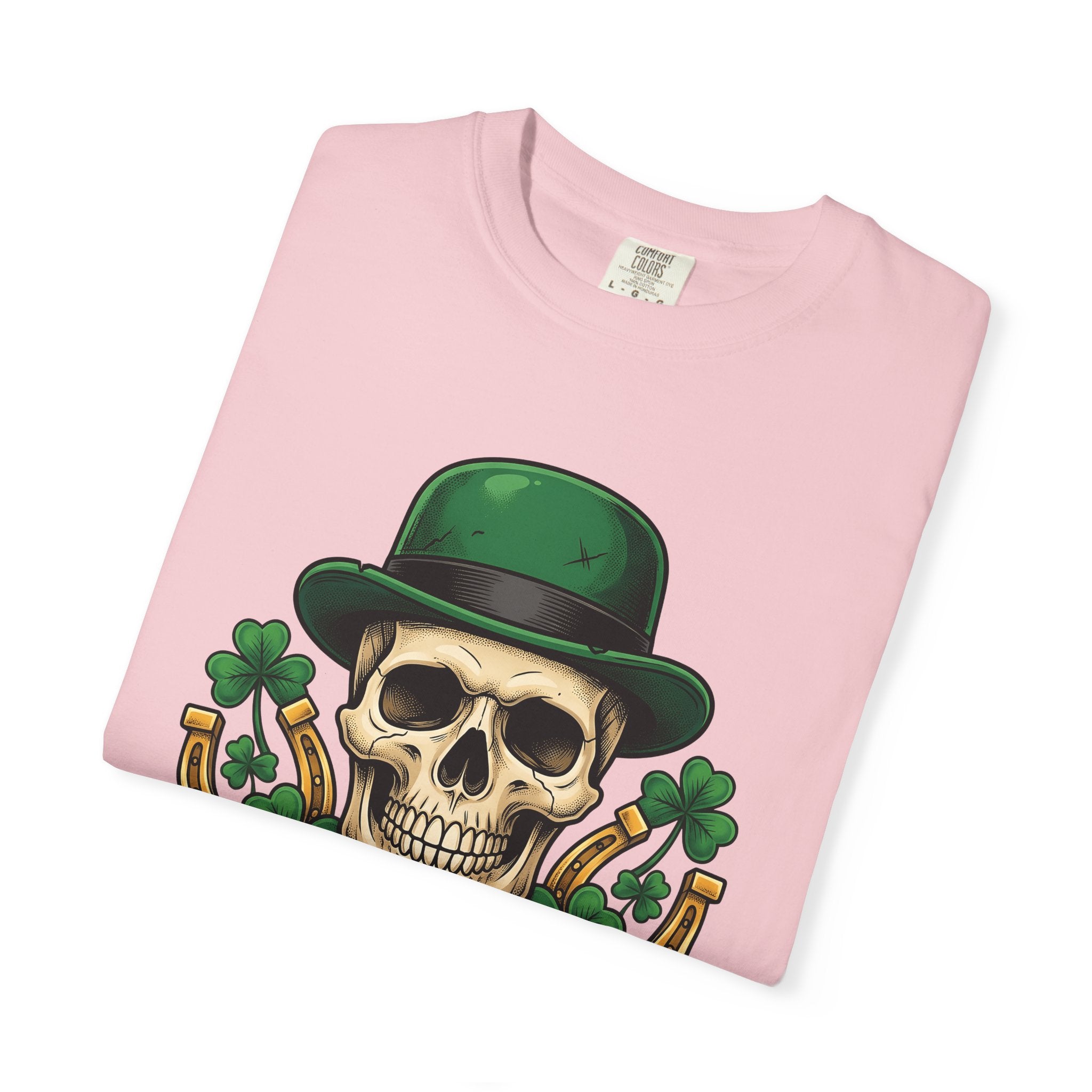 Skull Clover Shirt St Patrick's Day Fortune Gift Women Traditional Tee Shamrock T-Shirt Luck Fan Vintage Tshirt Prosperity Graphic Retro