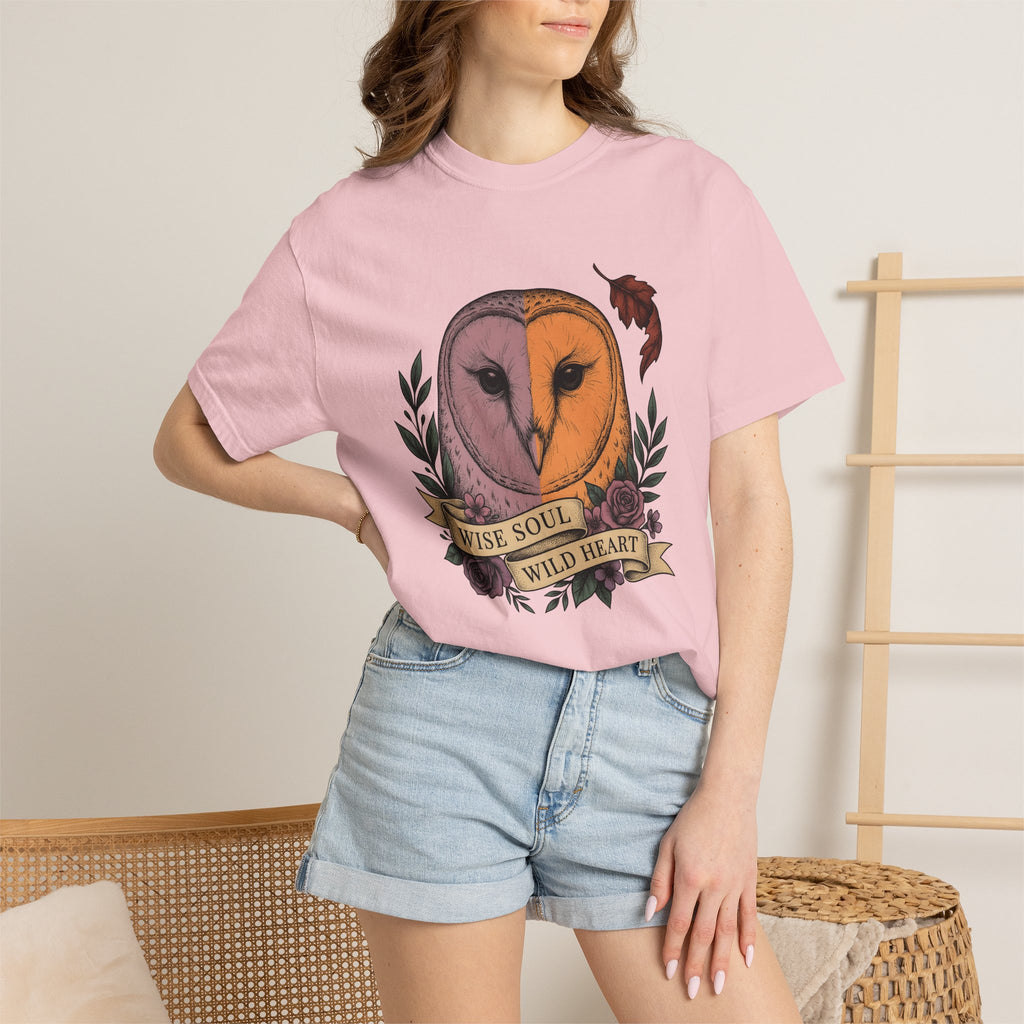Owl Head Shirt Halloween Nature Gift Women Tattoo Tee Owl T-Shirt Horror Fan Hoot Graphic Vintage Flowers Tshirt