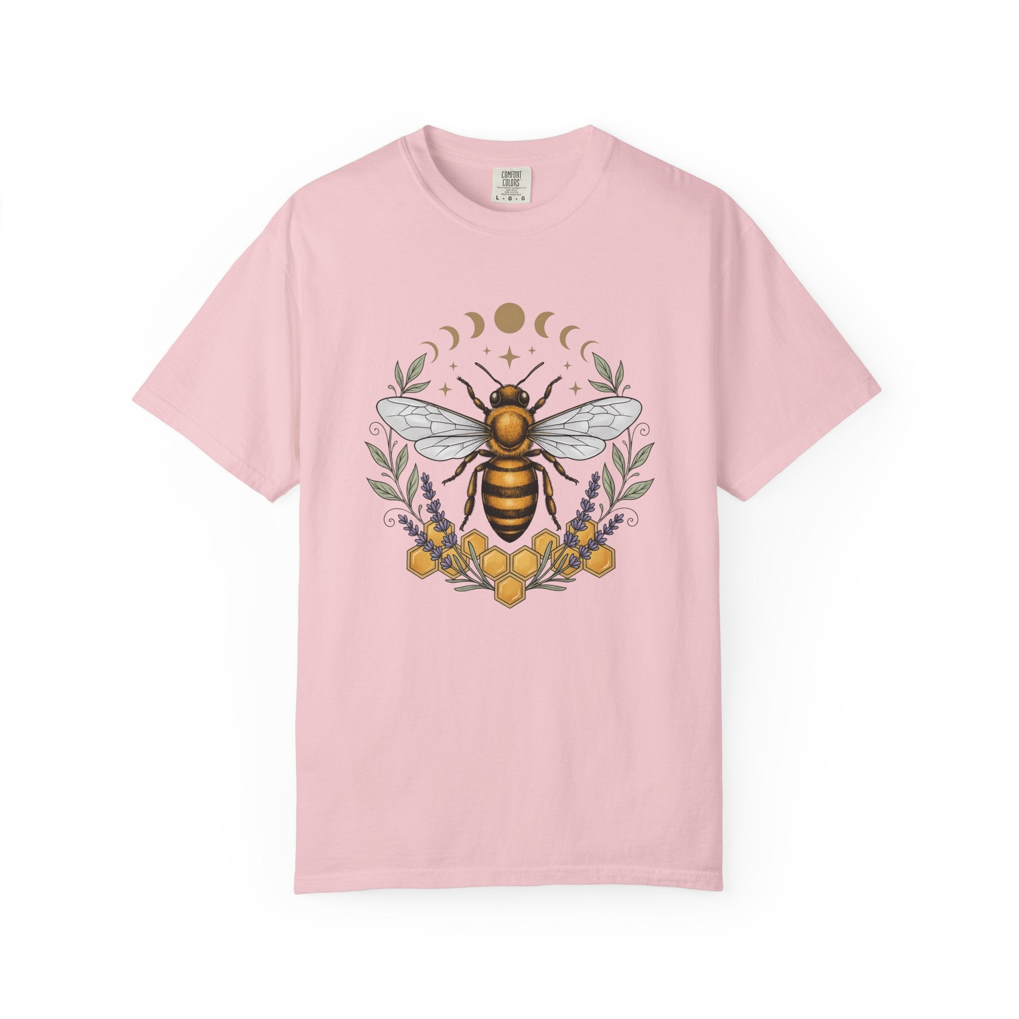 Bee Drawing Shirt Cottagecore Wildlife Gift Women Tribal Tee Honeybee T-Shirt Homesteader Fan Primitive Tshirt Wildlife Graphic Hand Drawn