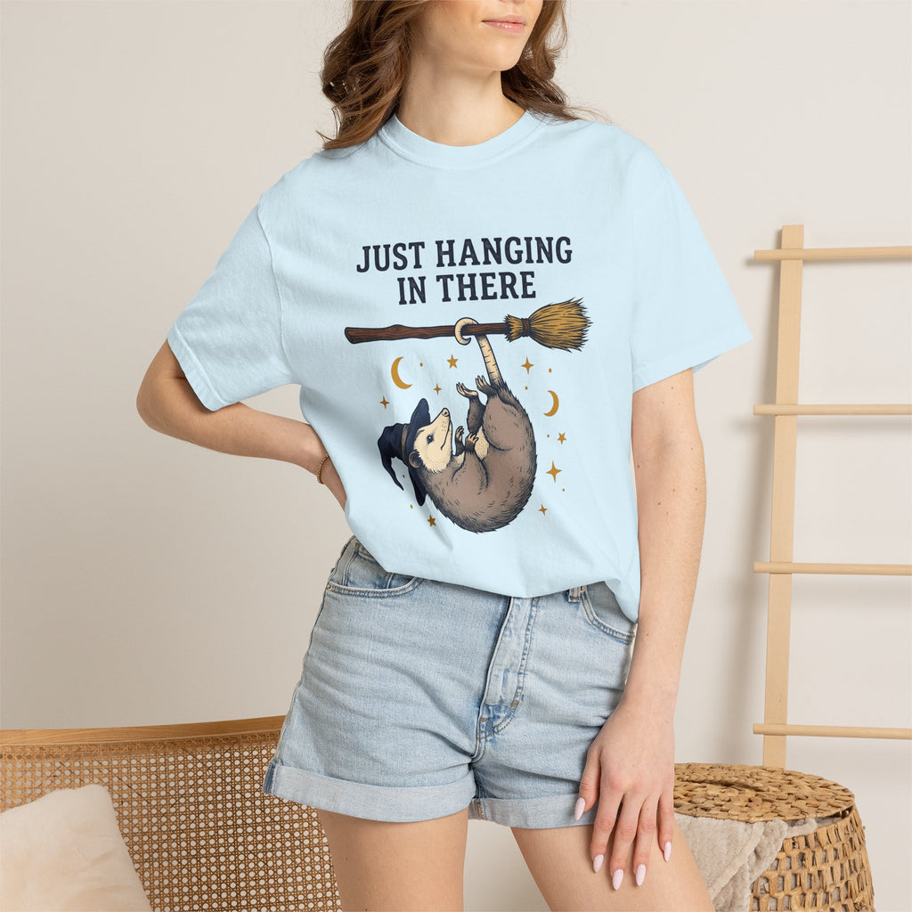 Possum Mage Shirt Halloween Fauna Gift Women Cartoon Tee Opossum T-Shirt Horror Fan Cartoonish Tshirt Wildlife Graphic Sketch Magic