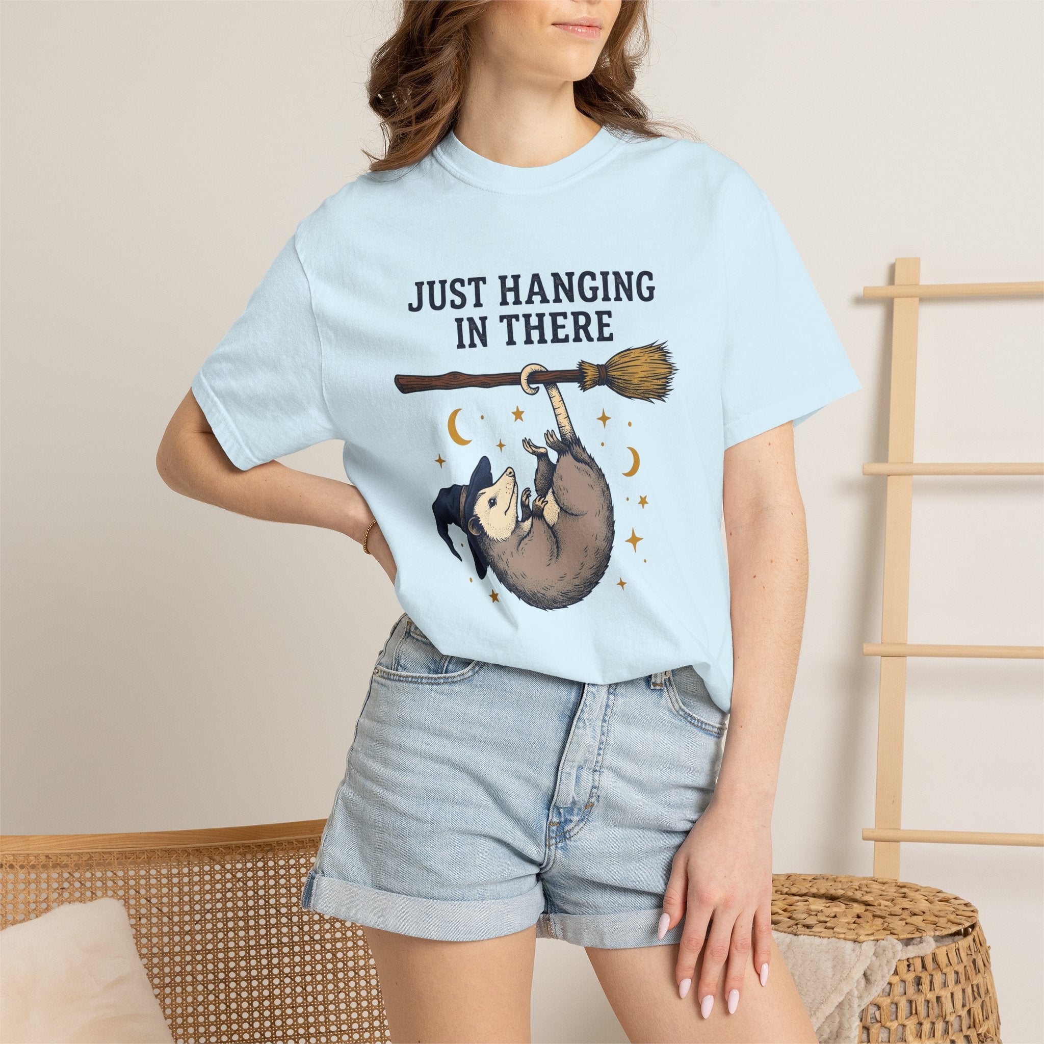 Possum Mage Shirt Halloween Fauna Gift Women Cartoon Tee Opossum T-Shirt Horror Fan Cartoonish Tshirt Wildlife Graphic Sketch Magic