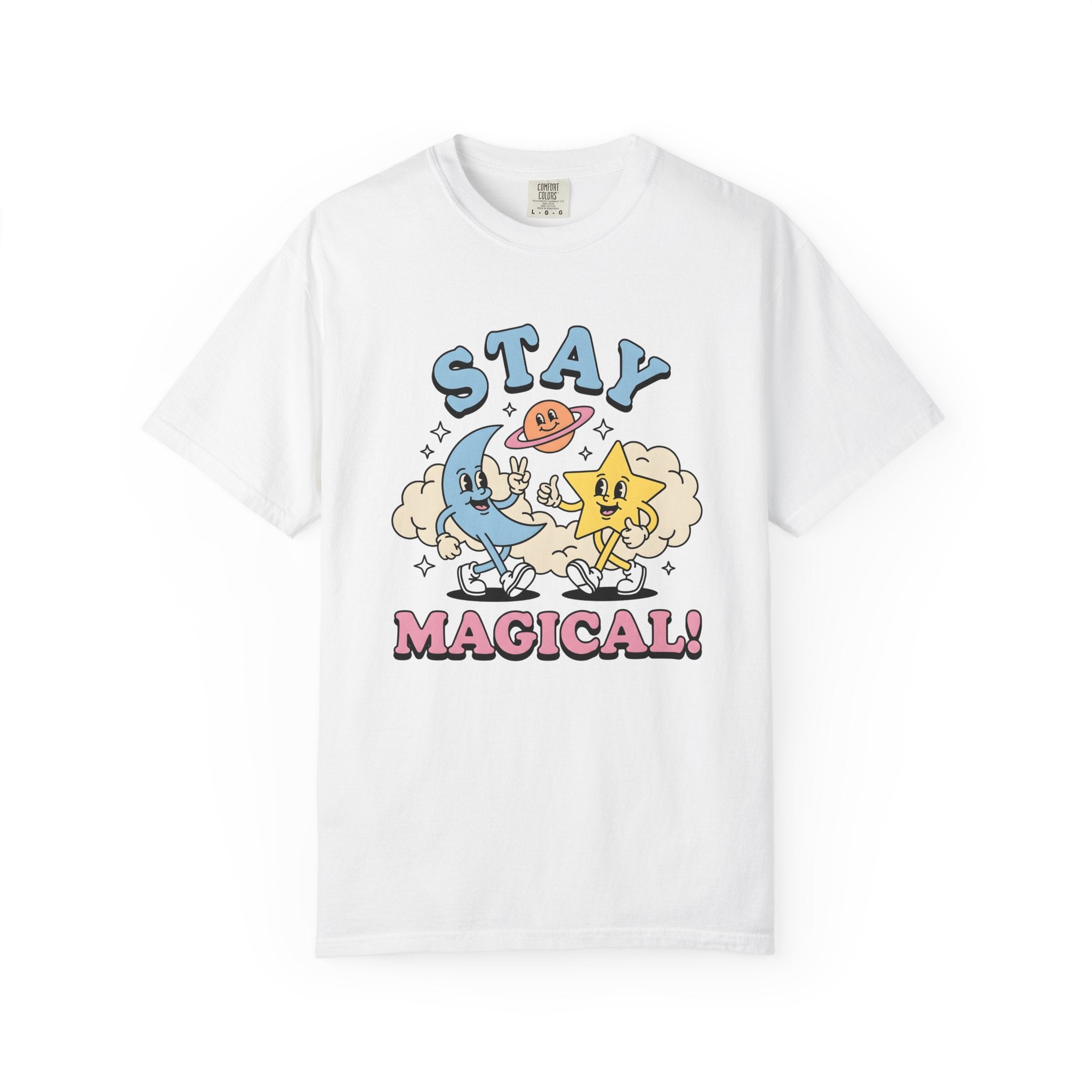 Moon Star Character Shirt Funny Horoscope Gift Women Playful Tee Celestial T-Shirt Humor Fan Astrology Graphic Tshirt Classic World Tshirt