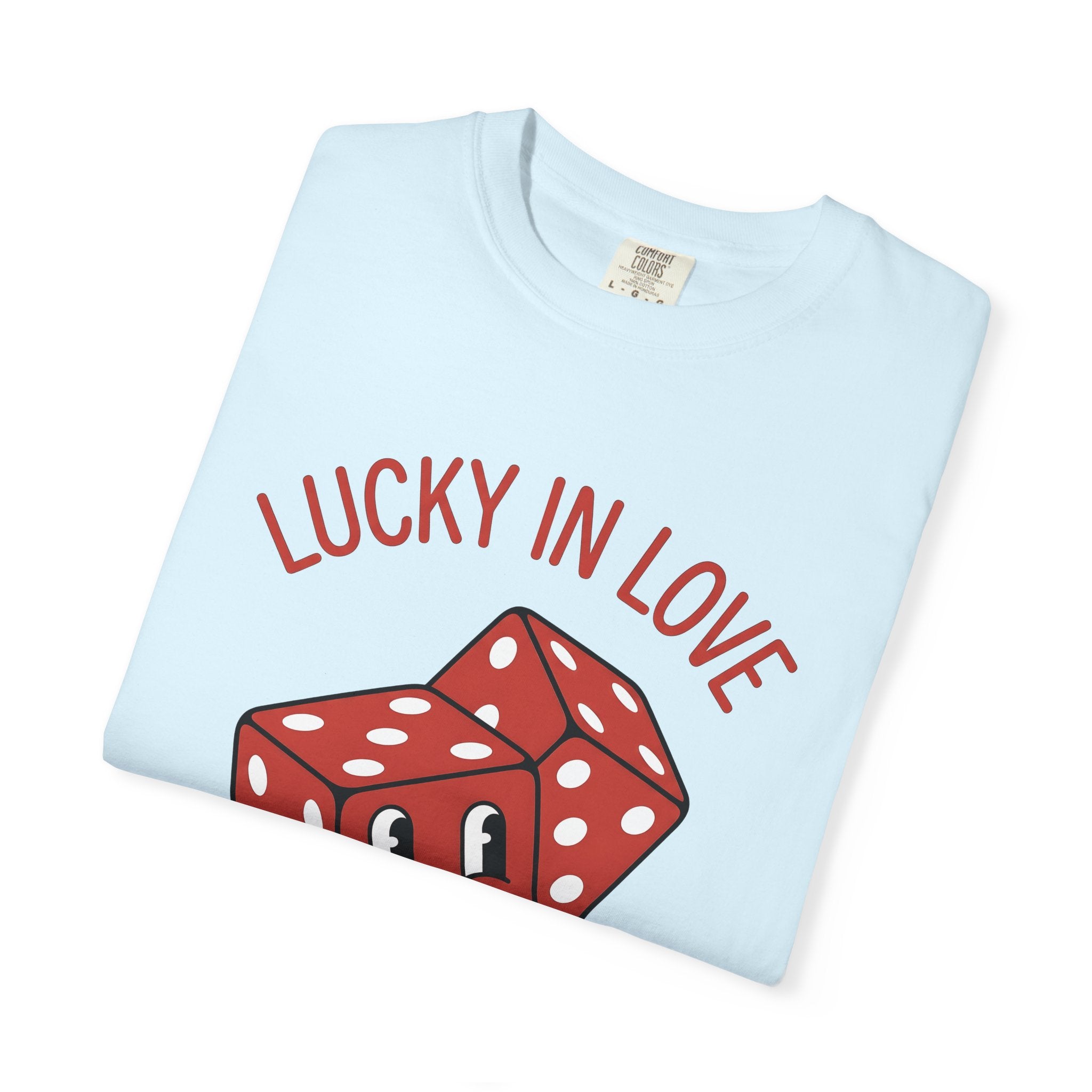 Joyful Dice Shirt St Valentines Day Pairs Gift Women Sketch Tee Dice T-Shirt Valentine Fan Doodle Tshirt Couples Graphic Hand Drawn Eyes