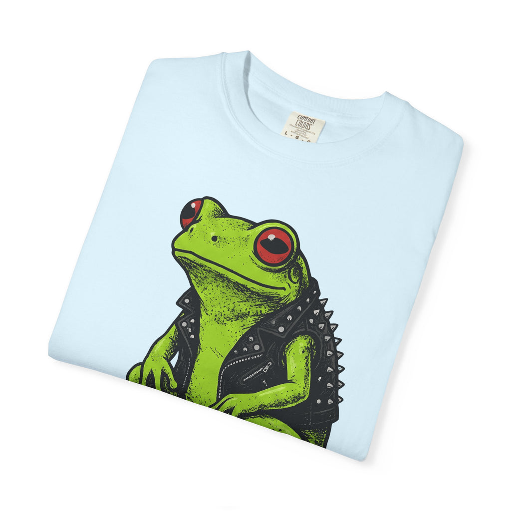 Cool Frog Shirt Frog Fauna Gift Women Pop Art Tee Toad T-Shirt Amphibian Fan Pop Art Tshirt Wildlife Graphic Retro Style Studded Jacket