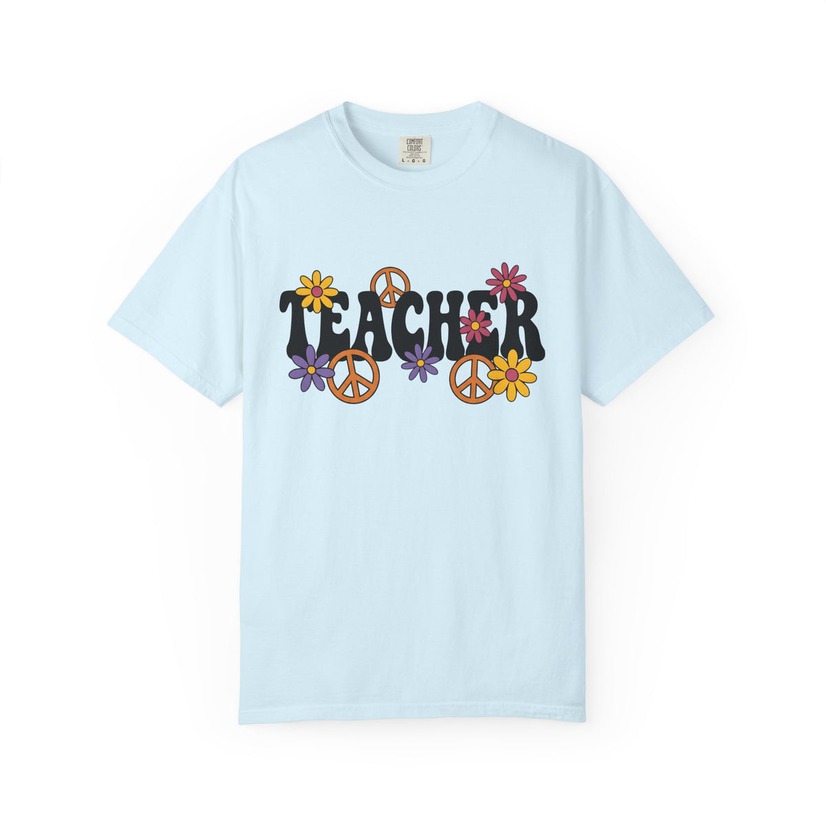 Peace Sign Flowers Shirt Teacher Hippie Unisex Gift Groovy Tee Flower