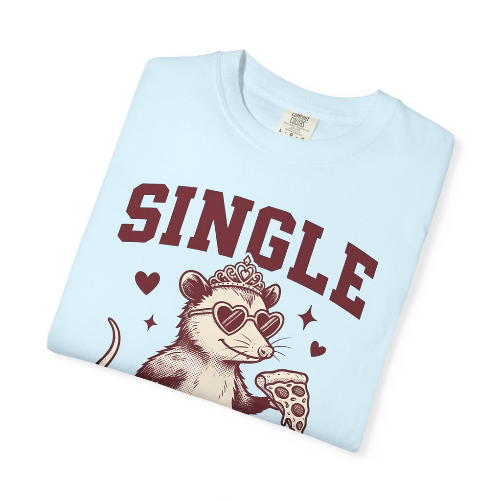 Possum Pizza Shirt Valentines Day Animal Gift Women Vintage Tee Pizza T-Shirt Valentine Fan Distressed Tshirt Creature Graphic Retro Hearts