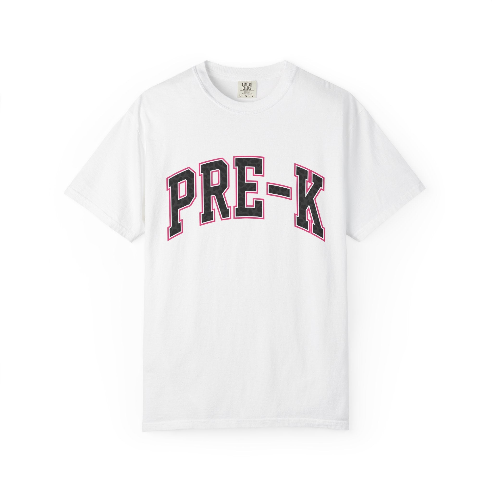 Leopard Varsity Letters Shirt Teachers Education Gift Women Thick Tee Varsity Jacket T-Shirt Educator Enthusiast Bold Tshirt Learning
