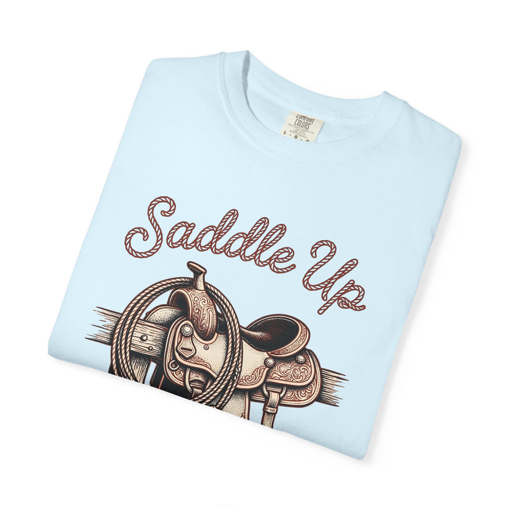 Cowboy Saddle Shirt Cowgirl Country Gift Women Rustic Tee Western Saddle T-Shirt Cowboy Fan Western Tshirt Country Graphic Sketch Rope