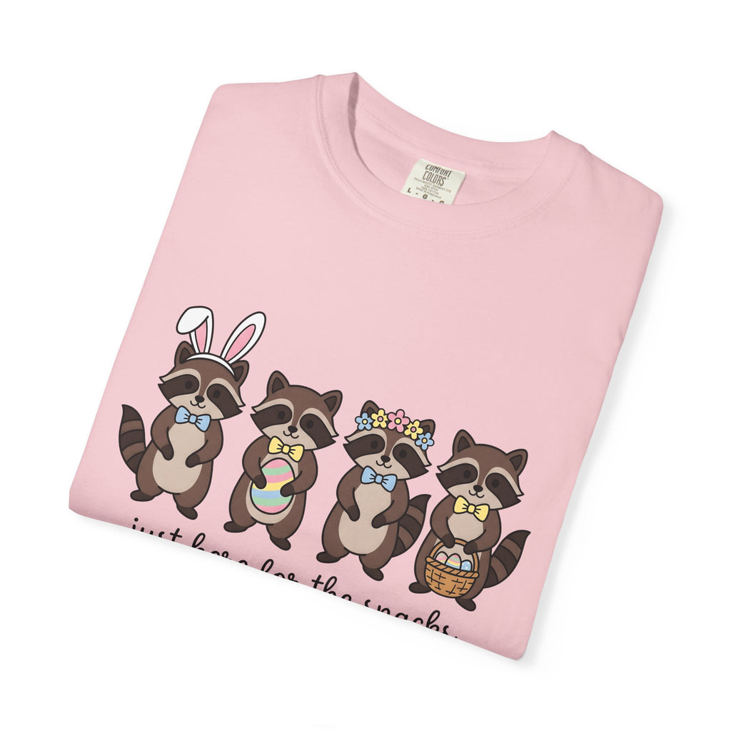 Raccoon Family Shirt Easter Pets Gift Women Sweet Tee Raccoon T-Shirt Easter Fan Trash Panda Tshirt Animal Graphic Animation Easter Egg