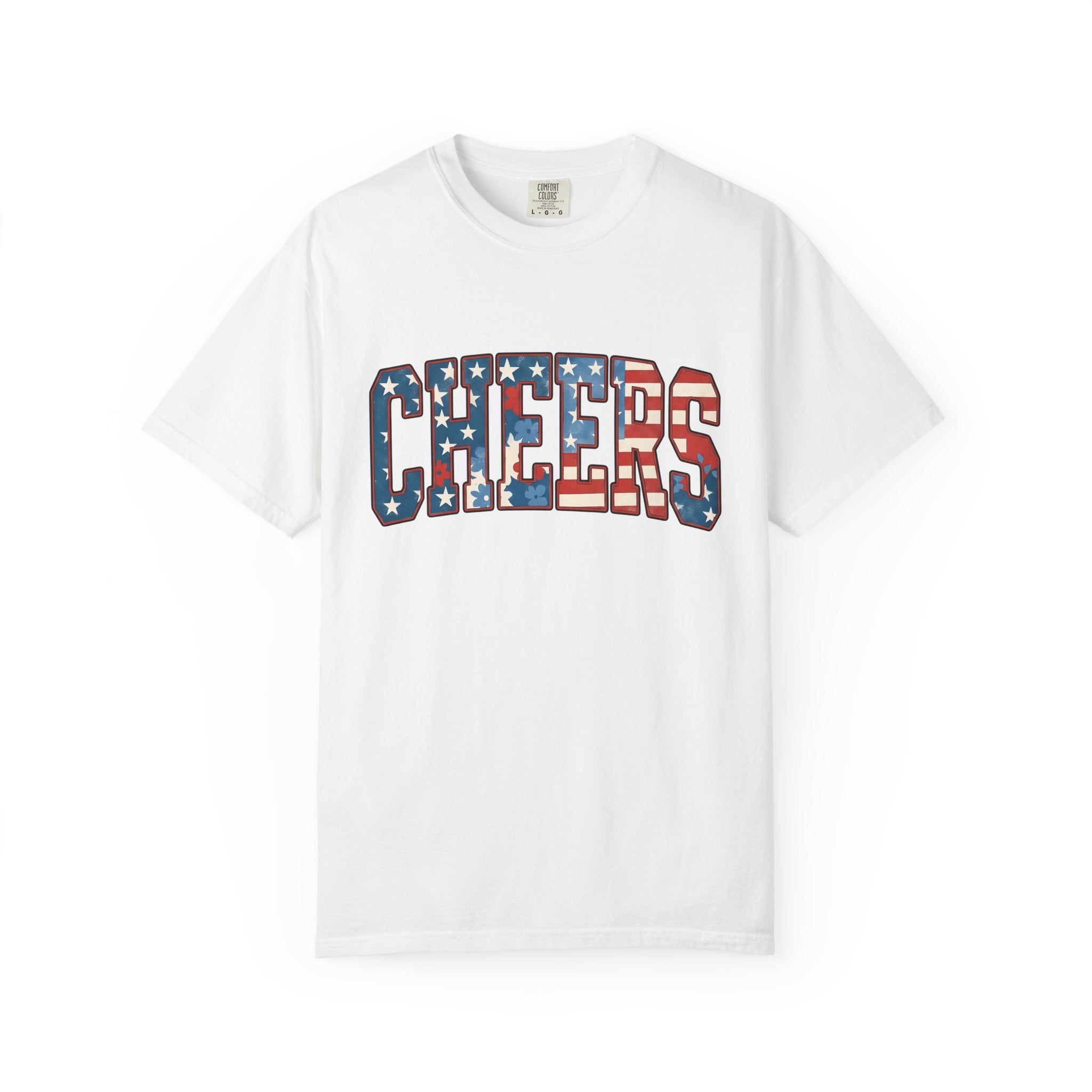 Stars Stripes Print Shirt 4th Of July Gathering Gift Women Retro Tee American Flag T-Shirt Independence Day Fan Patriotic Tshirt Party