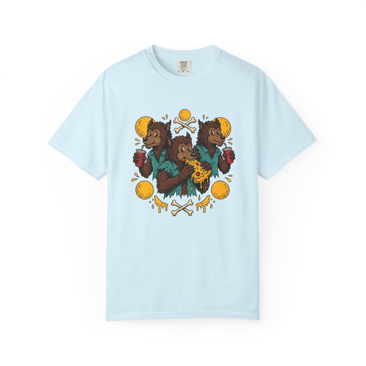 Werewolf Group Shirt Halloween Gastronomy Unisex Gift Animated Tee Wolf Pack