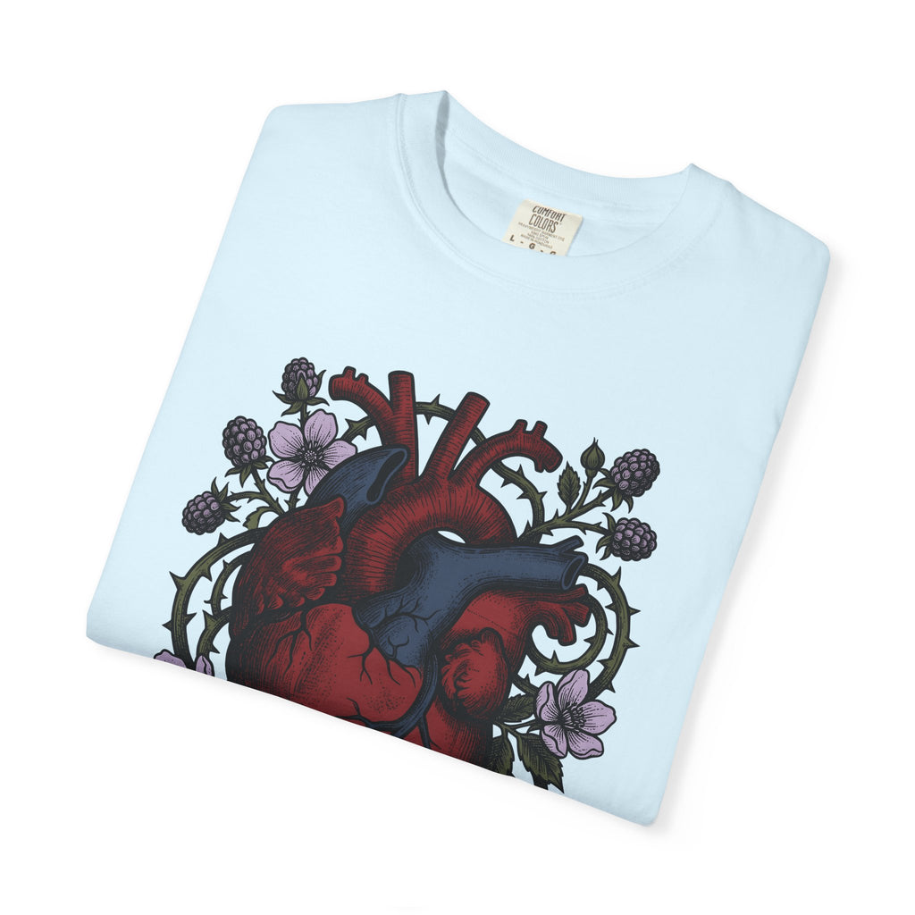 Human Heart Shirt Boho Chic Outdoors Gift Women Floral Tee Heart T-Shirt Hippie Fan Bohemian Tshirt Nature Graphic Retro Meadow Flowers
