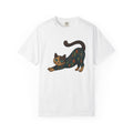 Stretching Cat Shirt Cat Animal Gift Women Mid Century Tee Kitten T-Shirt Cat Fan Fifties Tshirt Wildlife Graphic Retro Geometric Pattern