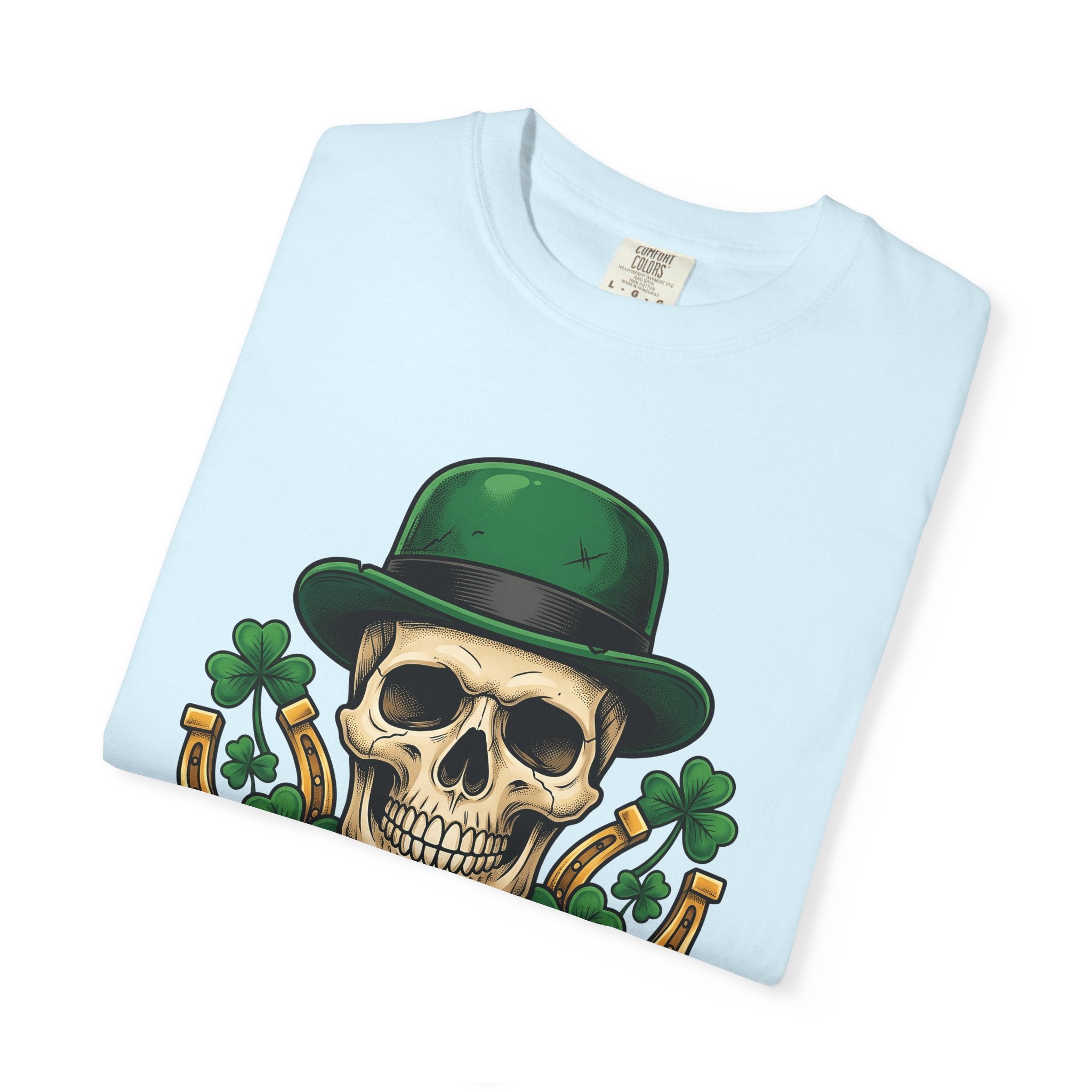 Skull Clover Shirt St Patrick's Day Fortune Gift Women Traditional Tee Shamrock T-Shirt Luck Fan Vintage Tshirt Prosperity Graphic Retro
