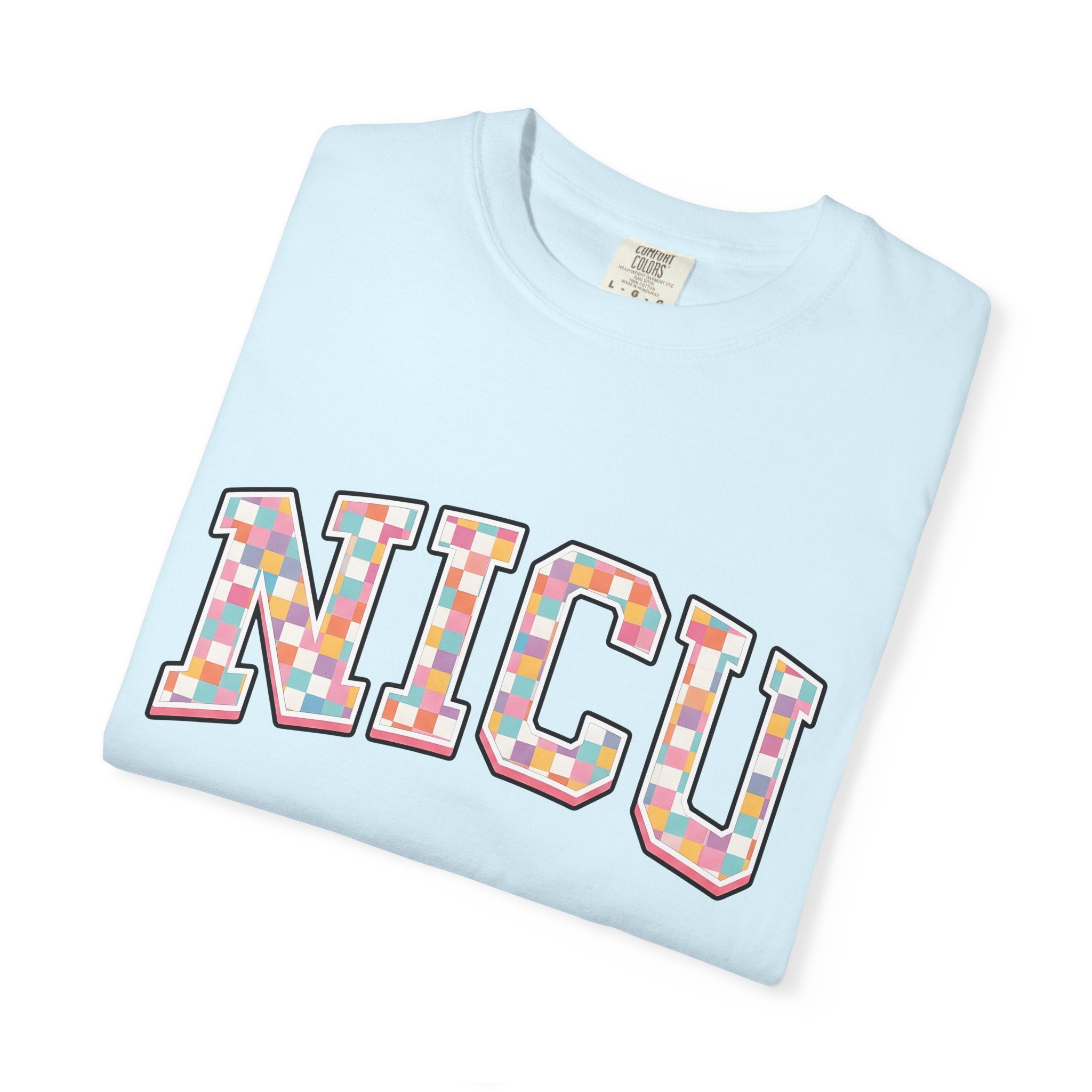 Block Lettering Design Shirt Nurses Clinic Gift Women Thick Tee Typography T-Shirt Nurse Enthusiast Bold Tshirt Medical Graphic Old School