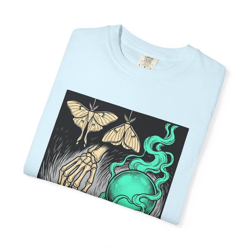 Bony Hand Shirt Halloween Pagan Gift Women Horror Tee Skeleton Hand T-Shirt Halloween Fan Spooky Tshirt Occult Graphic Old School Fortune
