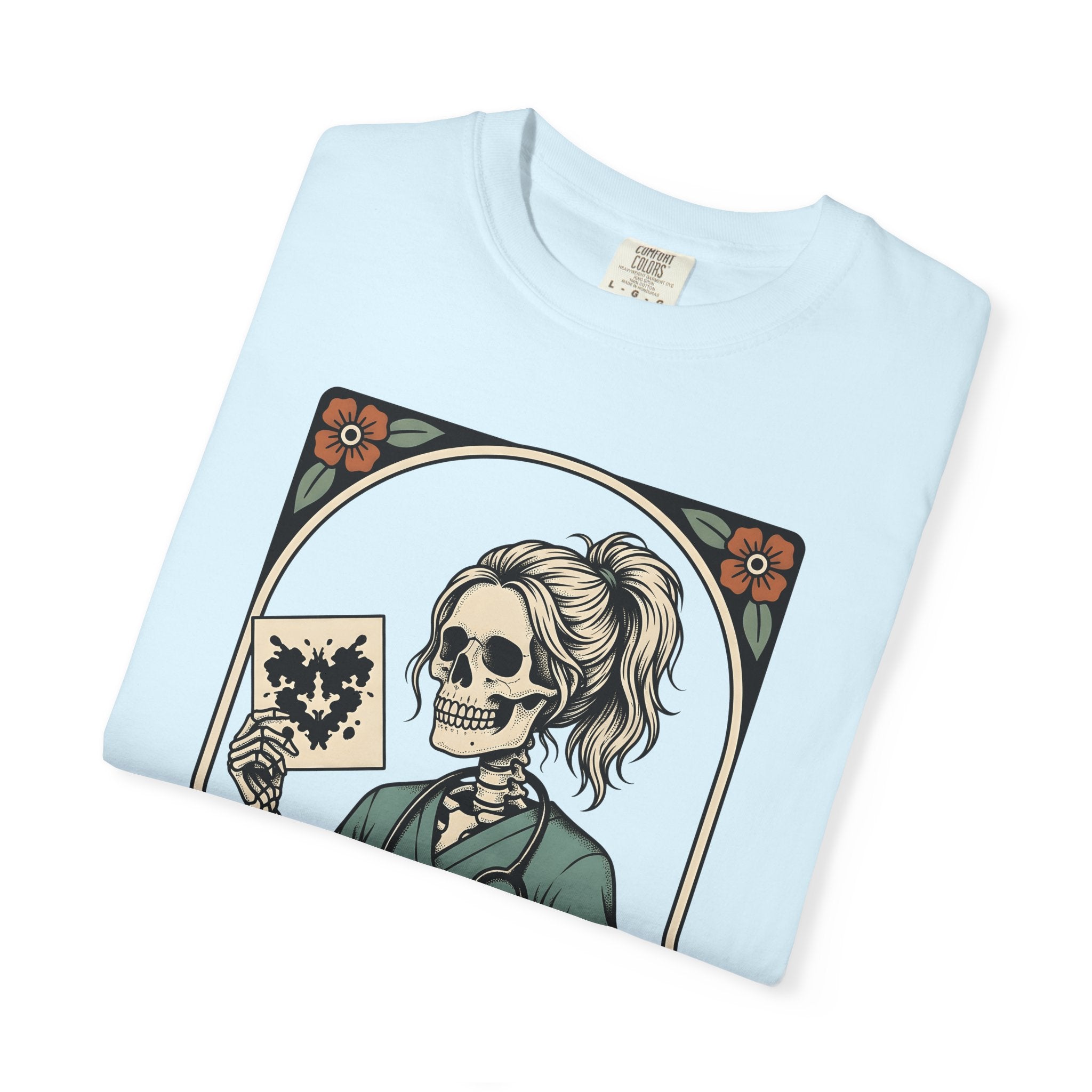 Skull Nurse Shirt Nurse Healthcare Gift Women Traditional Tee Skull T-Shirt Nursing Enthusiast Classic Tshirt Medical Graphic Retro Ink
