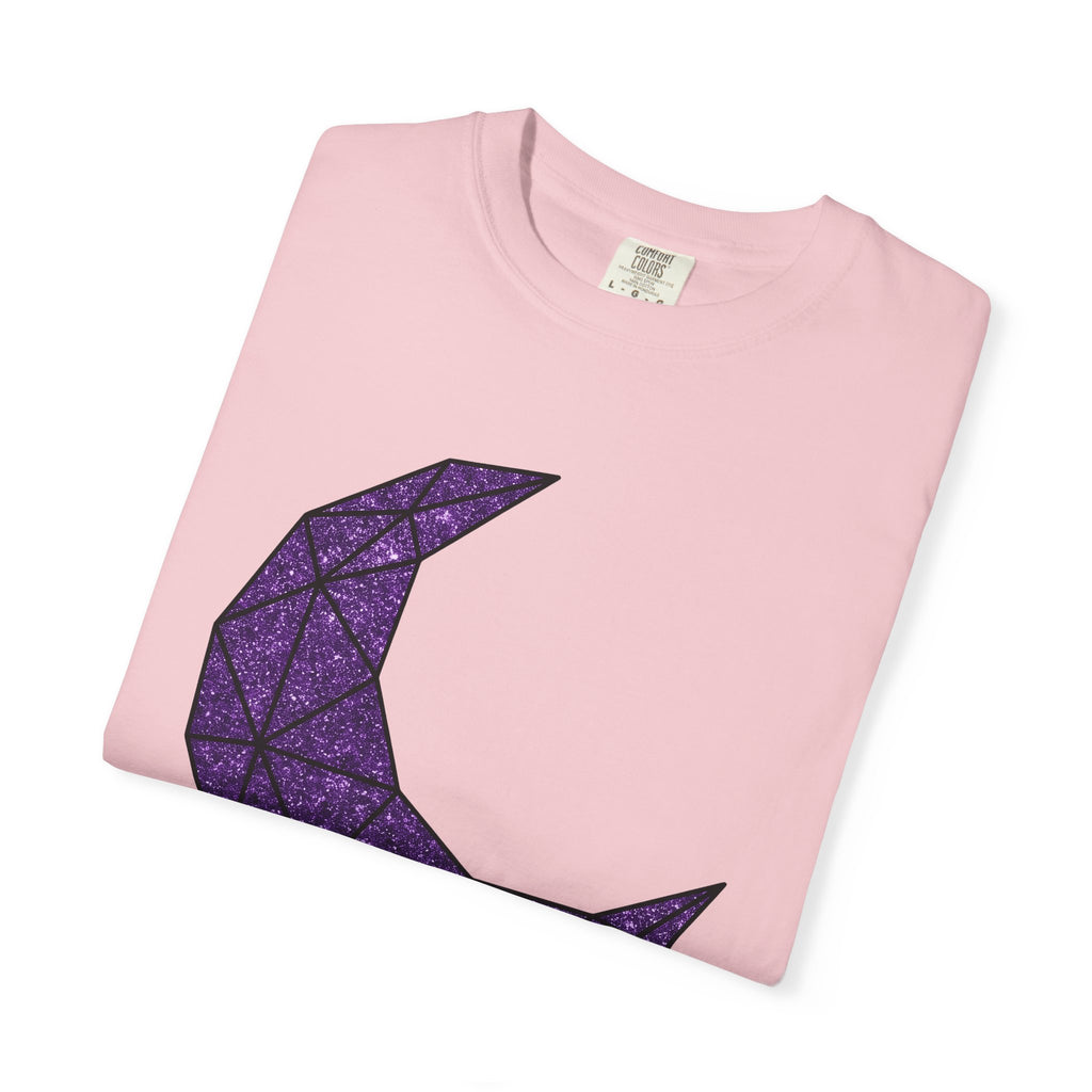 Geometric Moon Shirt Boho Chic Astrology Gift Women Shimmer Tee Lunar T-Shirt Bohemian Fan Glamorous Graphic Tshirt Clean Jewel Tshirt