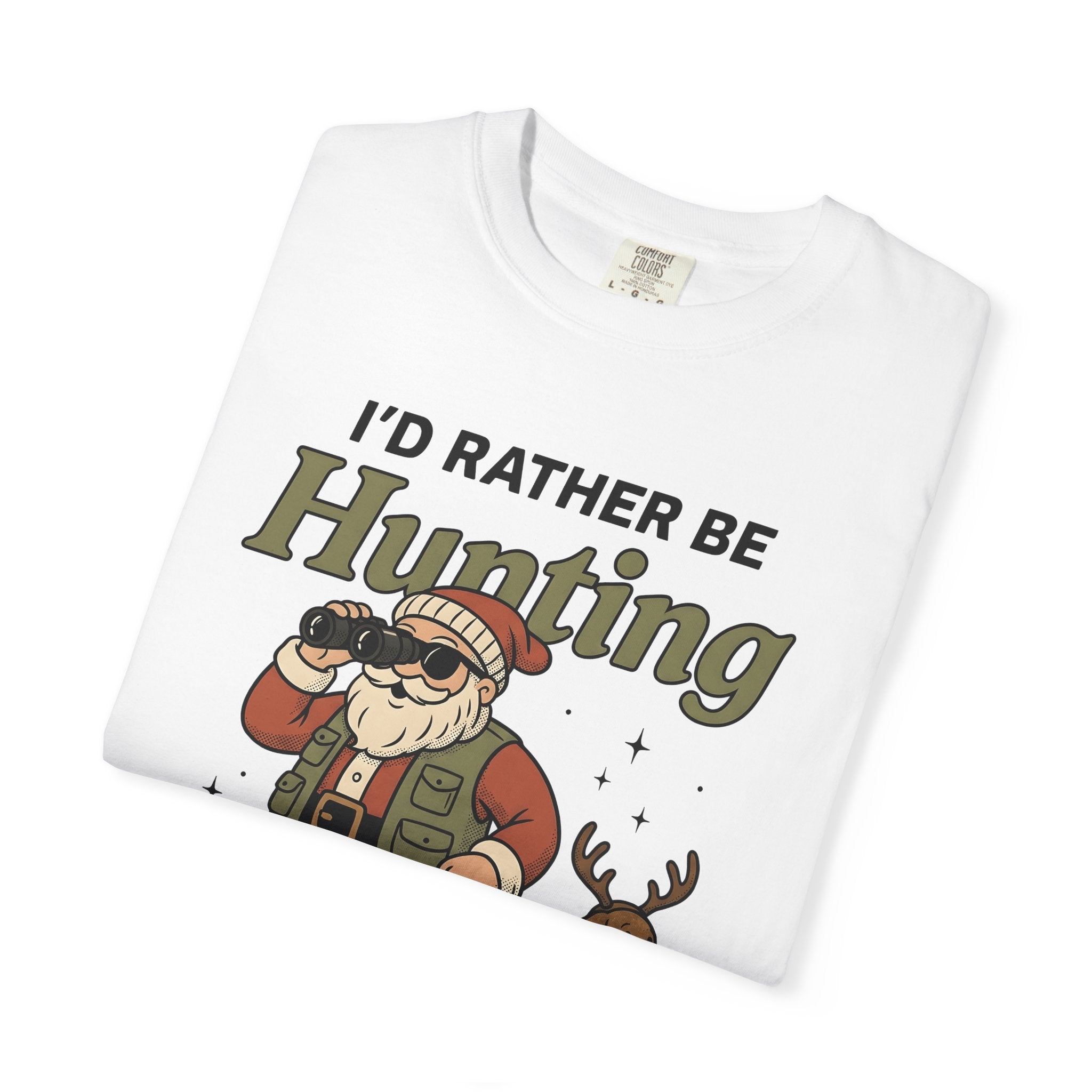 Santa Hunter Shirt Hunting Christmas Gift Women Cartoon Tee Krampus T-Shirt Huntsman Fan Claus Graphic Tshirt Vintage Dog Tshirt