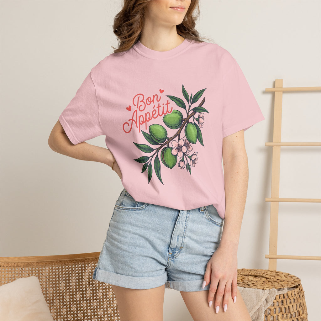 Almond Sprig Shirt Desserts Baking Gift Women Flower Tee Almond T-Shirt Pastry Fan Floral Tshirt Bakery Graphic Hand Drawn Bloom Tshirt