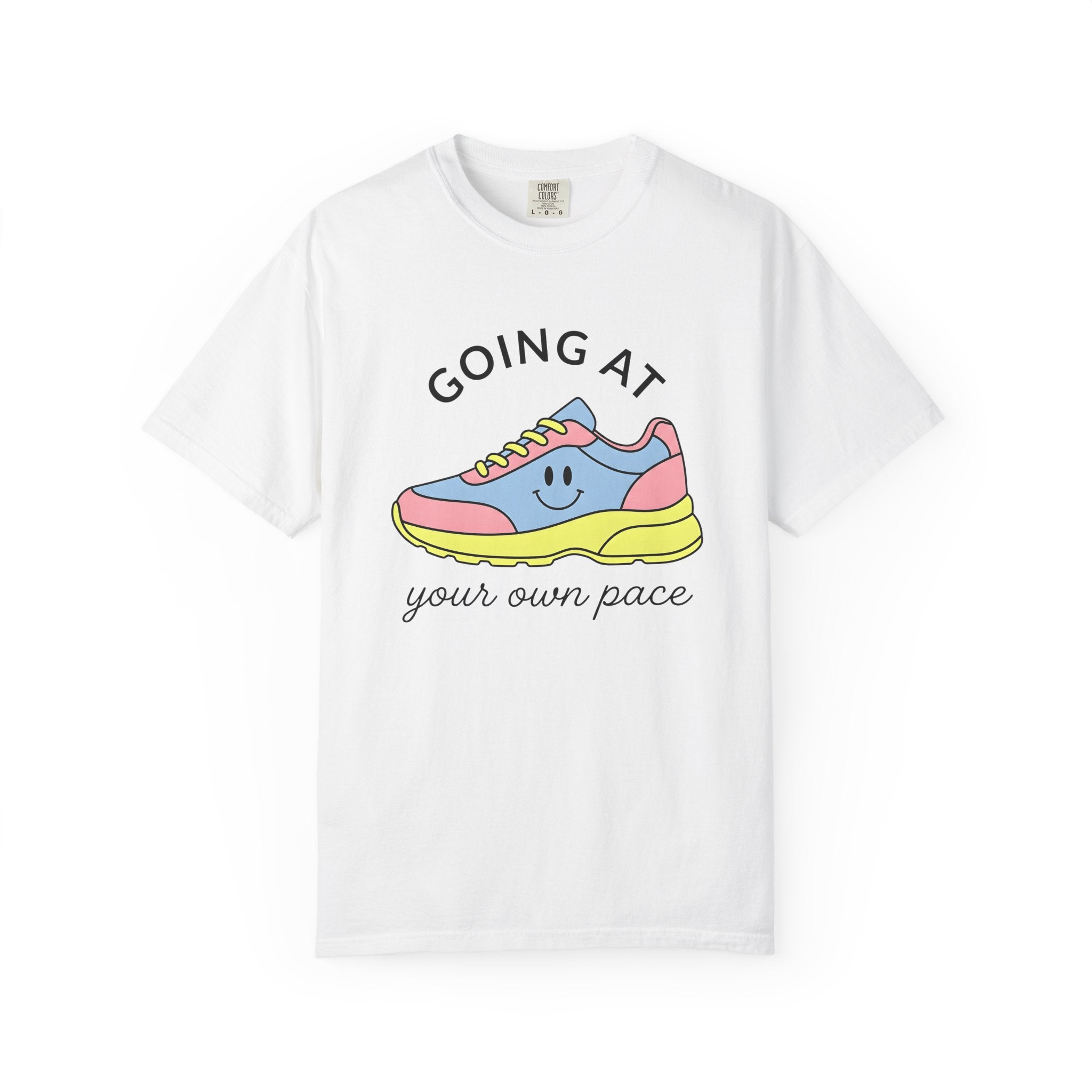 Athletic Sneaker Shirt Sports Workout Gift Women Comic Tee Sneakers T-Shirt Athlete Enthusiast Cartoon Tshirt Fitness Graphic Simple Happy