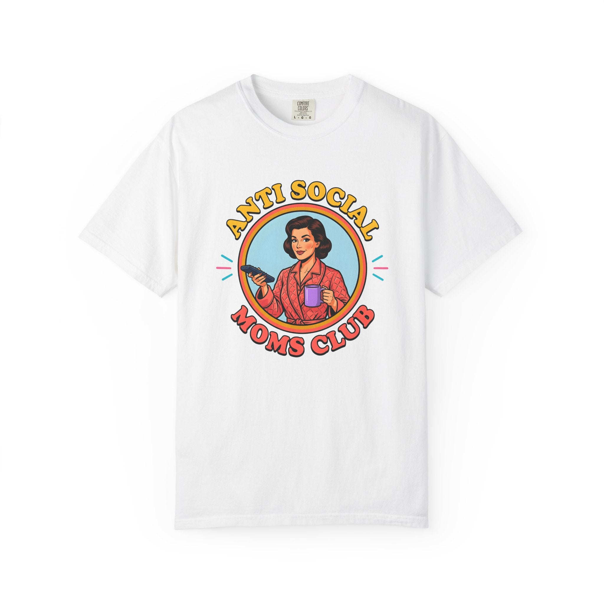 Classic Mom Shirt Moms Latte Gift Women Cartoon Tee Mother T-Shirt Mom Enthusiast Coffee Tshirt Caffeinated Graphic Hand Drawn Mug Tshirt