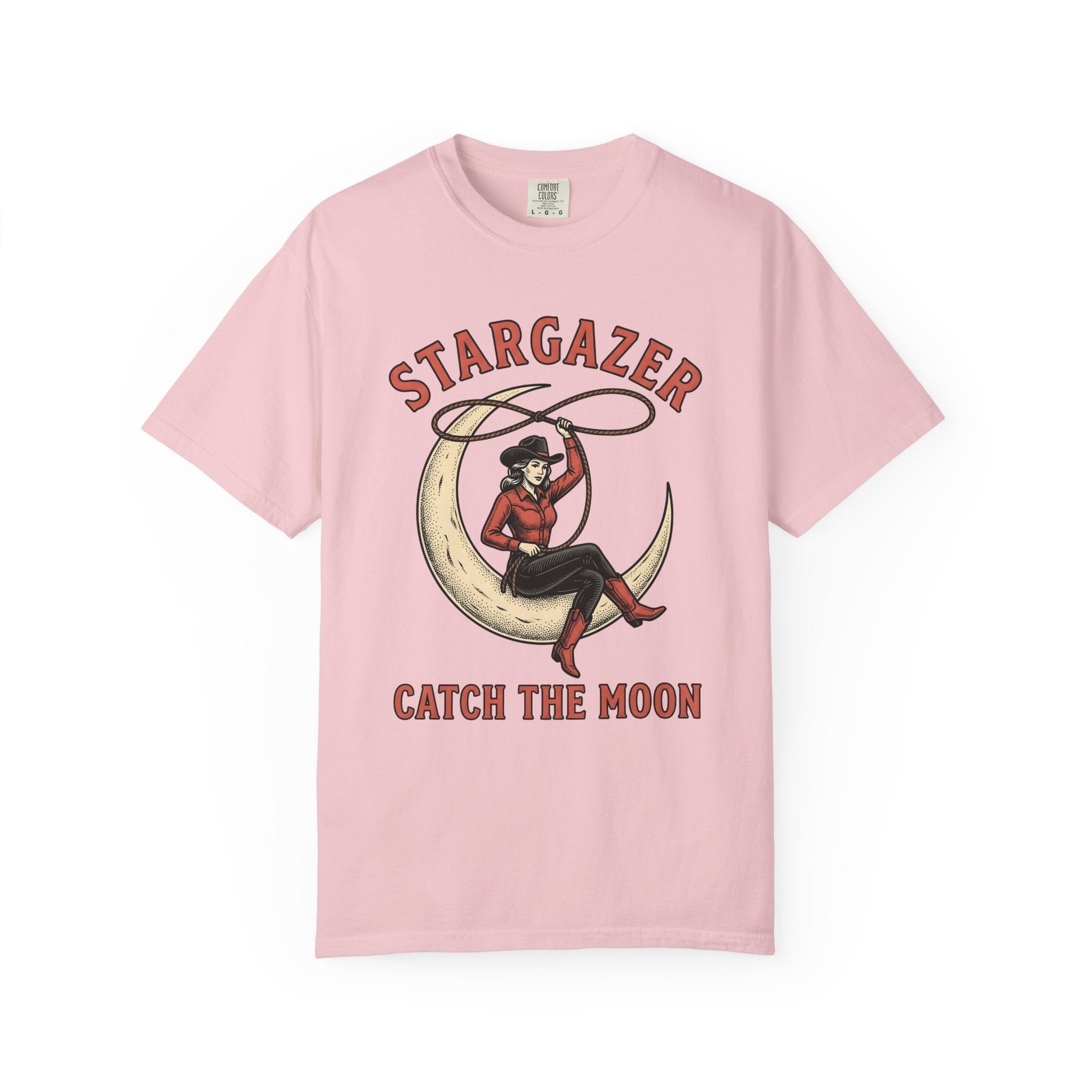 Cowgirl Moon Shirt St. Valentines Day Cowboy Gift Women Rustic Tee Moonlight T-Shirt Valentine Fan Country Tshirt Rodeo Graphic Classic Rope