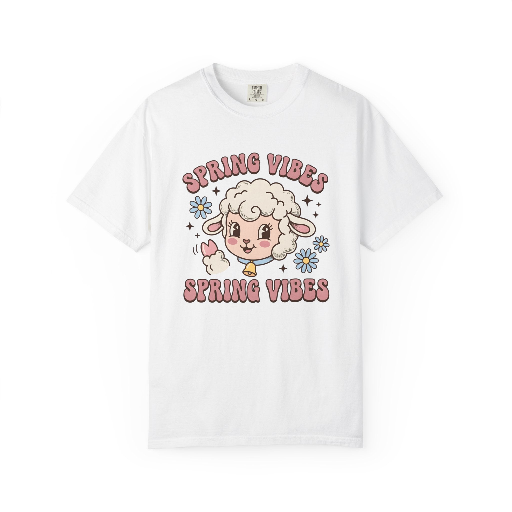 Sheep Face Shirt Easter Fauna Gift Women Fun Tee Lamb T-Shirt Easter Fan Cartoon Tshirt Wildlife Graphic Sketch Blooms Tshirt