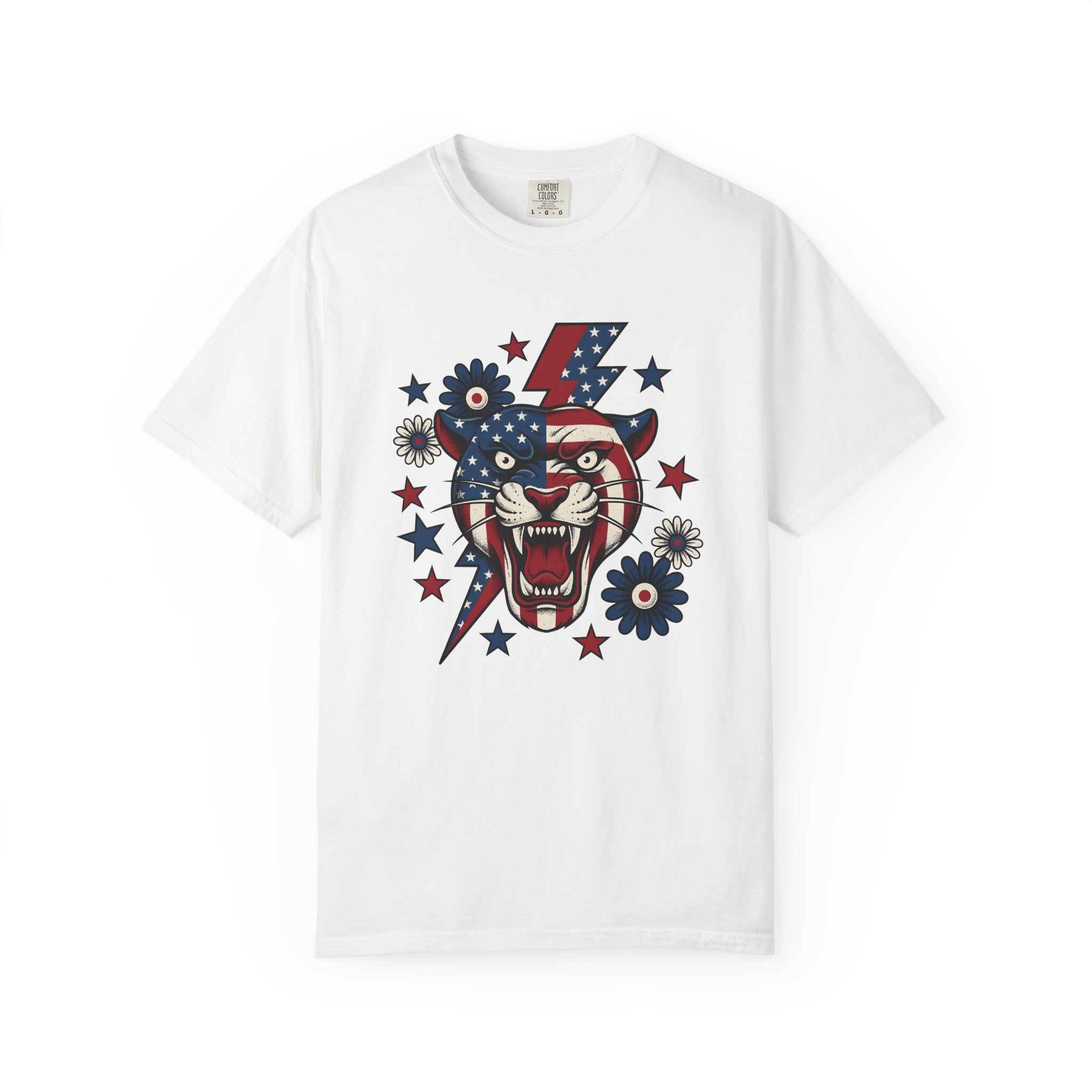 Freedom Panther Shirt America Fauna Gift Women Heritage Tee Black Panther T-Shirt Patriot Fan American Tshirt Wildlife Graphic
