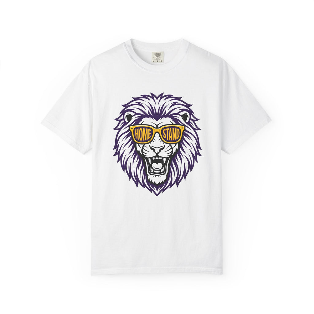 Lion Sunglasses Shirt Animals Sports Gift Women Bold Graphic Tee Lion T-Shirt Wildlife Fan Graphic Tshirt Athlete Graphic Retro Teeth Tshirt