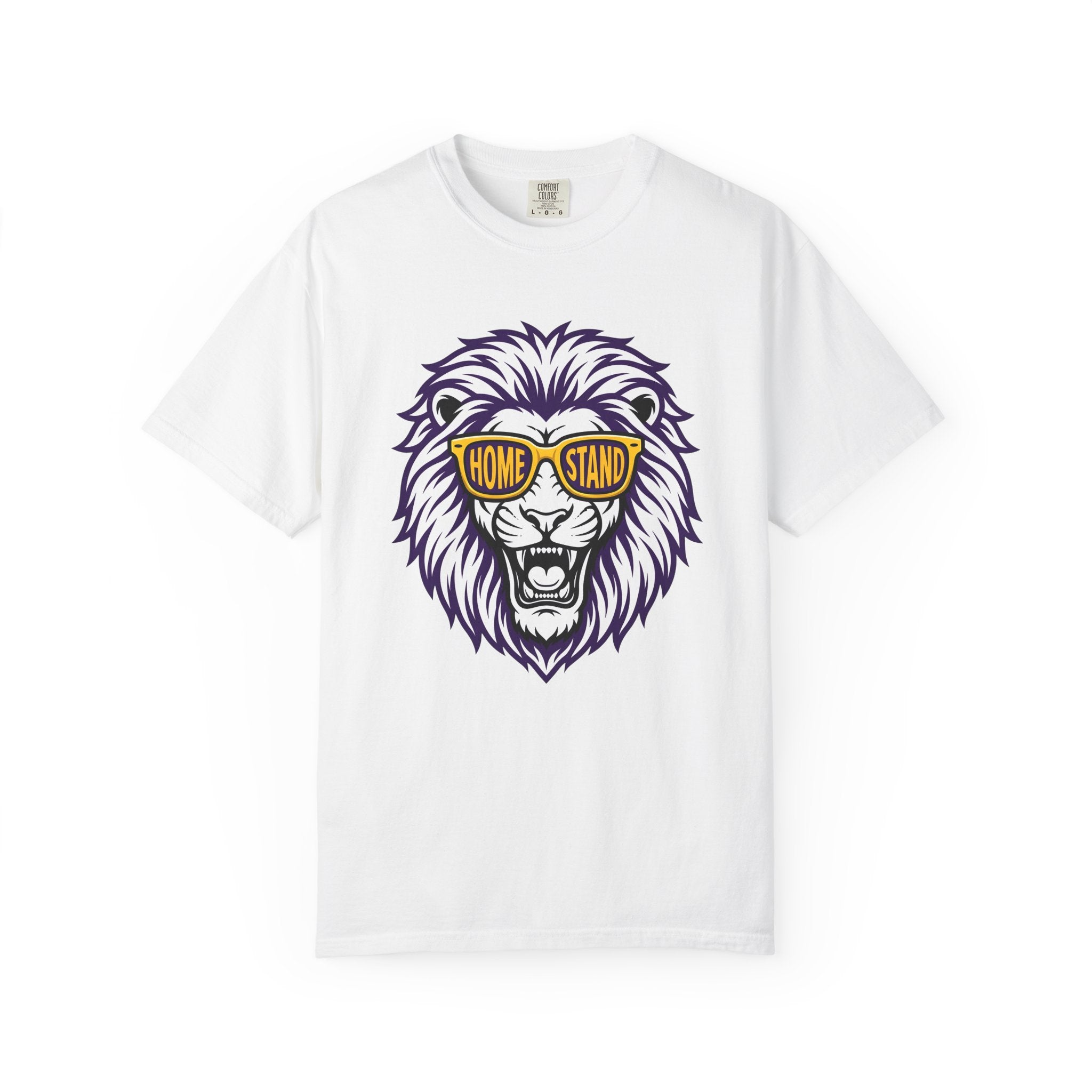 Lion Sunglasses Shirt Animals Sports Gift Women Bold Graphic Tee Lion T-Shirt Wildlife Fan Graphic Tshirt Athlete Graphic Retro Teeth Tshirt
