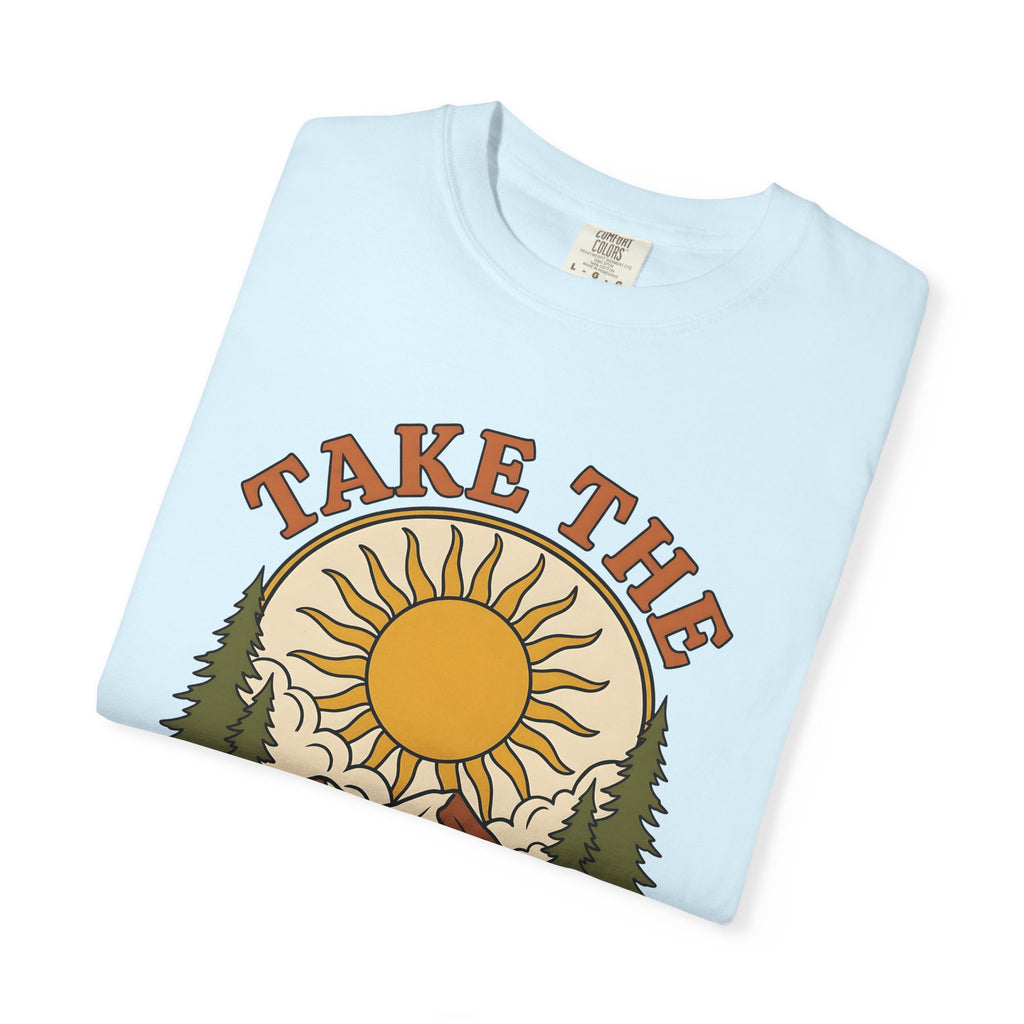 Sun Mountains Shirt Boho Nature Gift Women Boho Tee Mountain T-Shirt Hippie Fan Bohemian Tshirt Environmental Graphic Retro Wildflowers