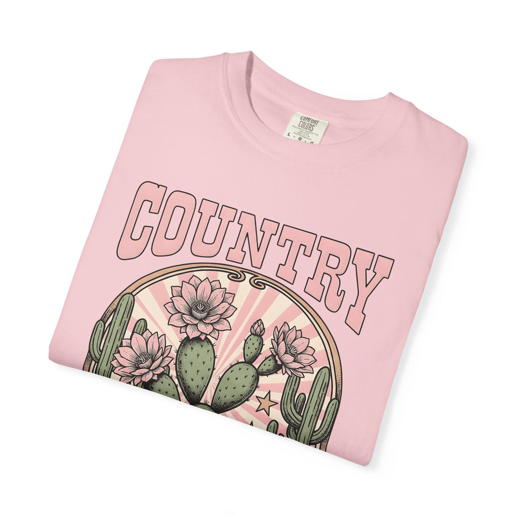 Prickly Pear Blooms Shirt Cowgirl Western Gift Women Prairie Tee Cactus Flower T-Shirt Rodeo Fan Rustic Tshirt Country Graphic Antique