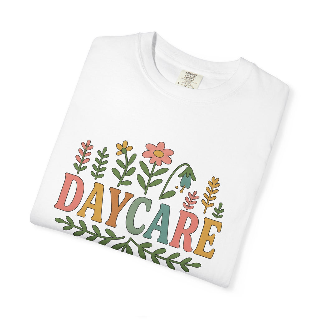 Floral Nursery Shirt Daycare Mentor Gift Women Vintage Tee Garden T-Shirt Childcare Fan Retro Tshirt Coaching Graphic Outline Field Flowers