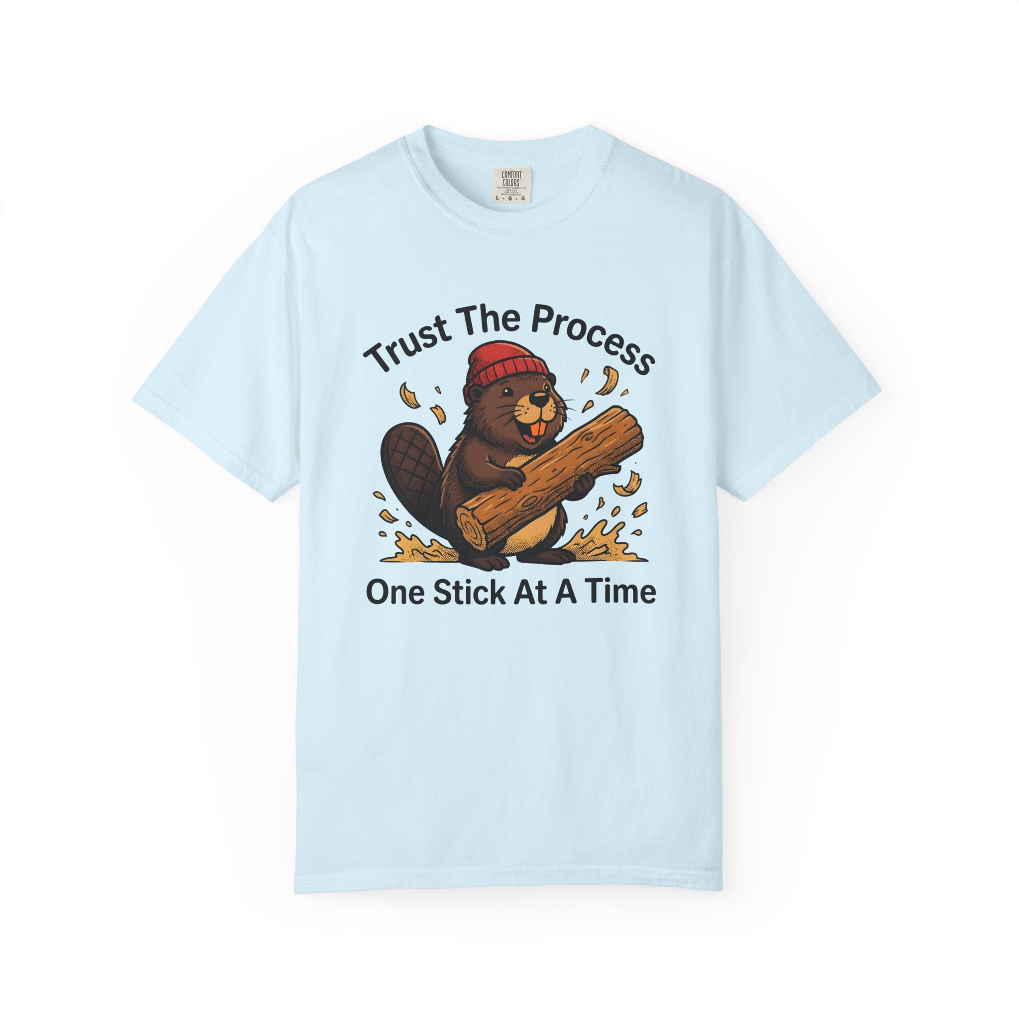 Beaver Log Shirt Funny Animal Gift Women Cartoon Tee Dam T-Shirt Humor Fan Comic Tshirt Wildlife Graphic Vintage Red Beanie Tshirt