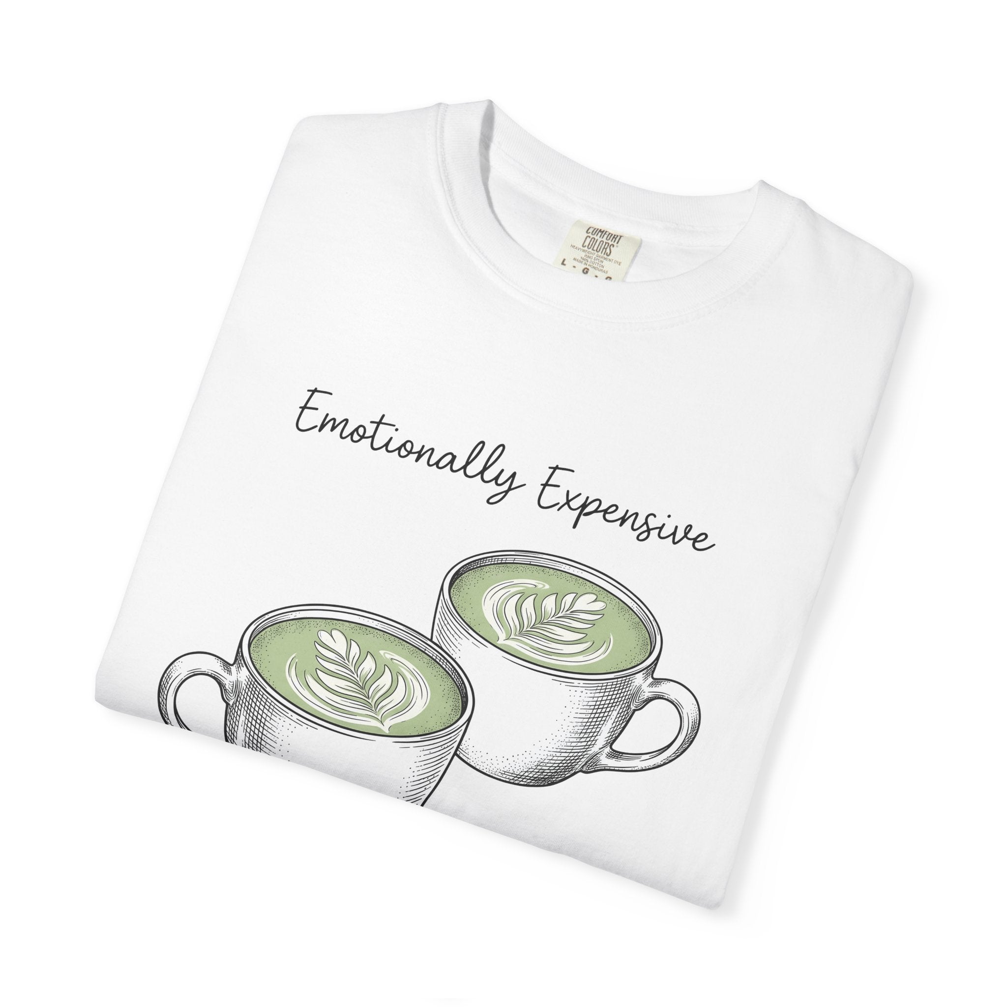 Matcha Latte Cups Shirt Coffee Foodie Gift Women Hand Drawn Tee Green Tea Cup T-Shirt Coffee Fan Illustrated Tshirt Food Graphic Vintage