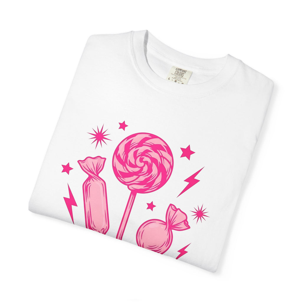 Candy Artwork Shirt Halloween Event Gift Women Colorful Tee Sweets T-Shirt Horror Fan Spooky Tshirt Party Graphic Classic Star Icons Tshirt