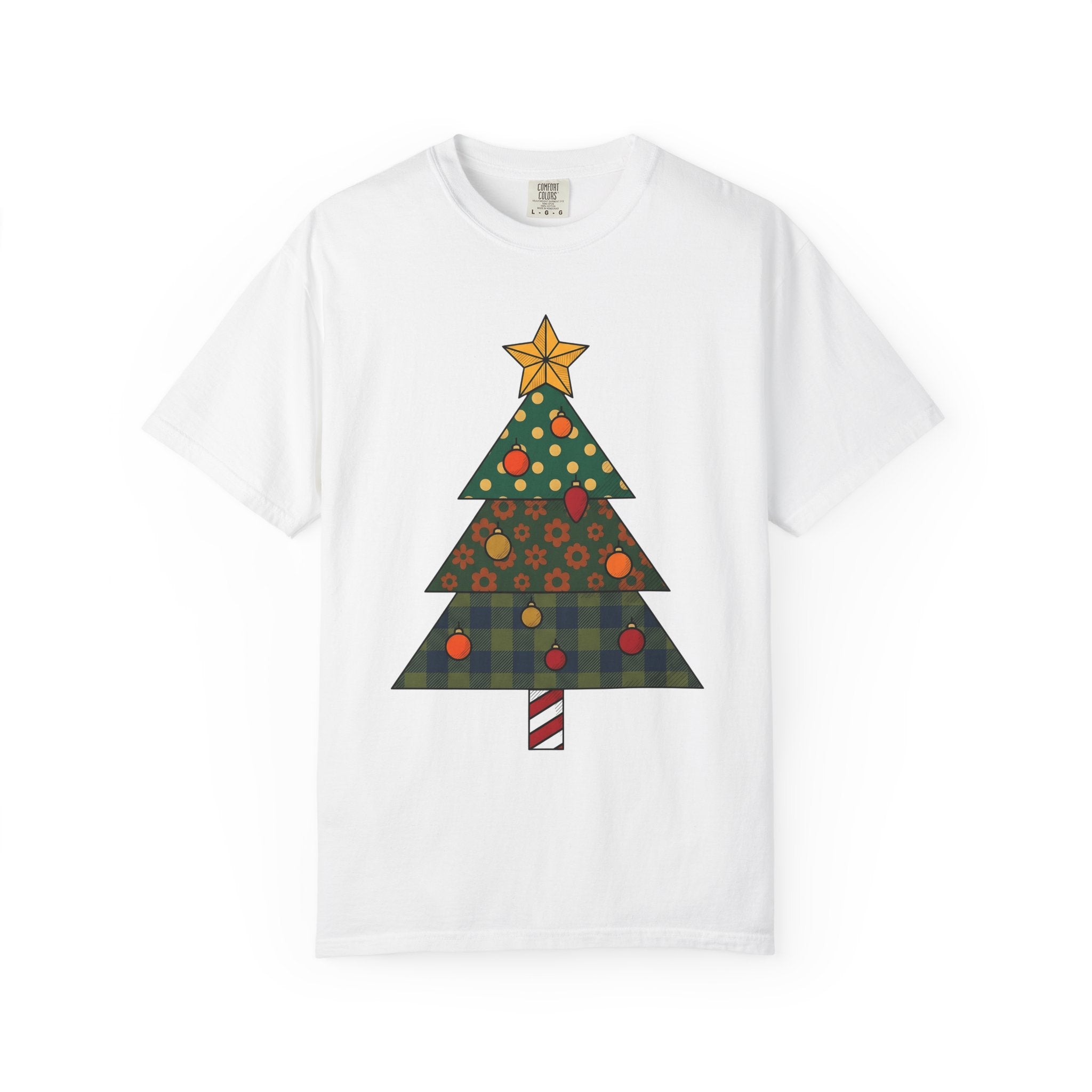 Christmas Tree Shirt Christmas Festive Gift Women Country Tee Fir Tree T-Shirt Holiday Fan Christmas Tree Tshirt Holiday Graphic Classic