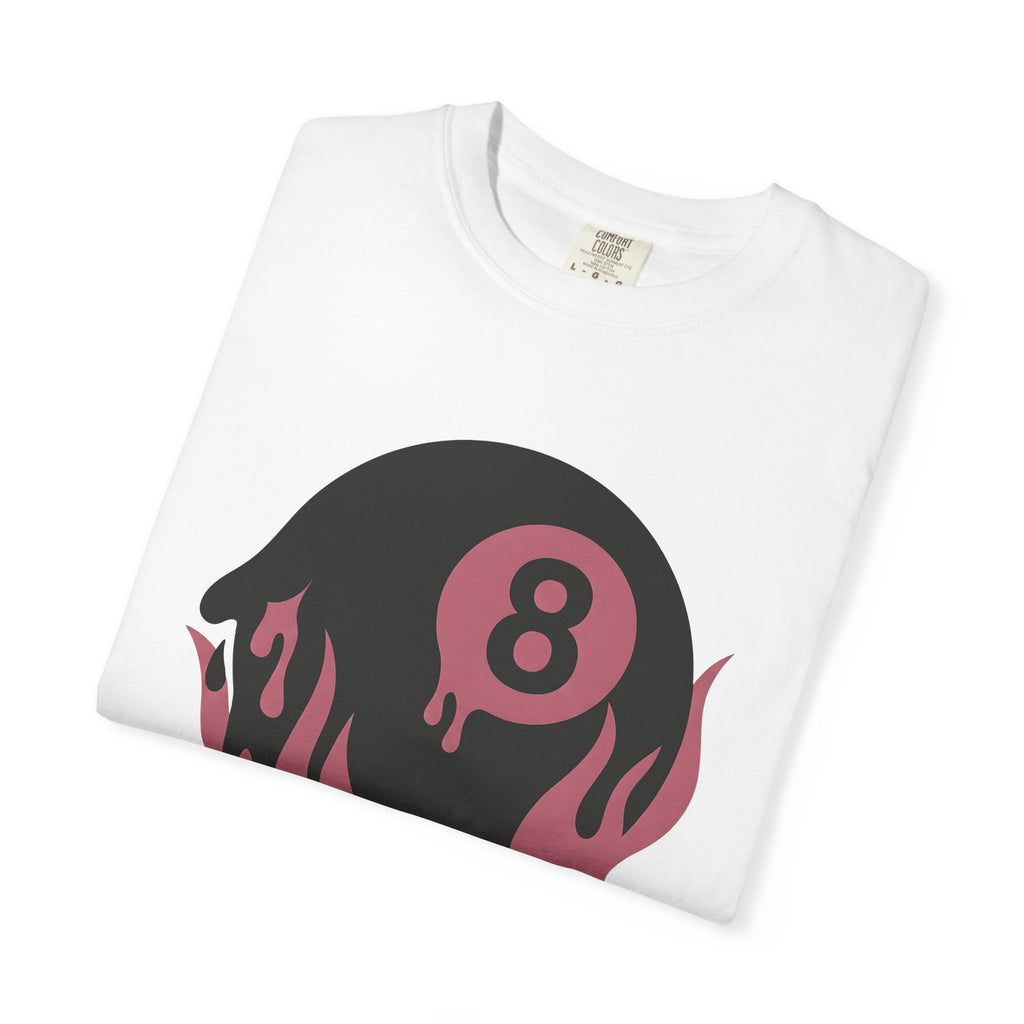 Burning 8 Ball Shirt Billiards Video Games Gift Women Modern Graphic Tee Eight Ball T-Shirt Pool Fan Graphic Tshirt Gamer Graphic Vintage