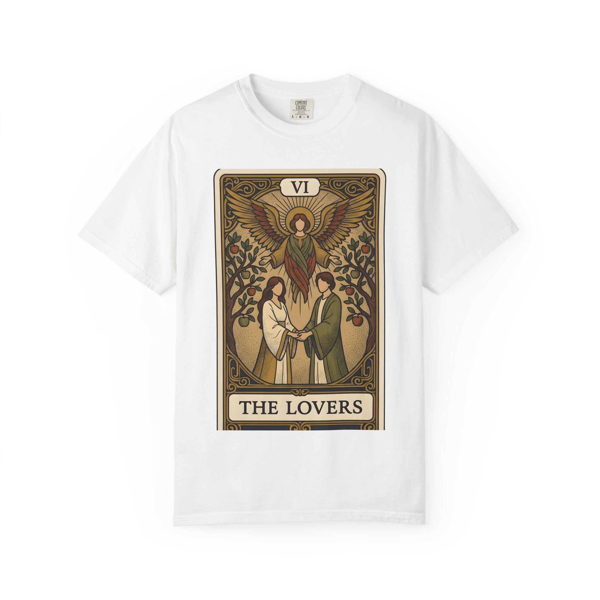 Oracle Card Shirt Boho Chic Mysticism Gift Women Retro Tee Tarot Card T-Shirt Bohemian Fan Vintage Tshirt Spiritual Graphic Hippie Cherub