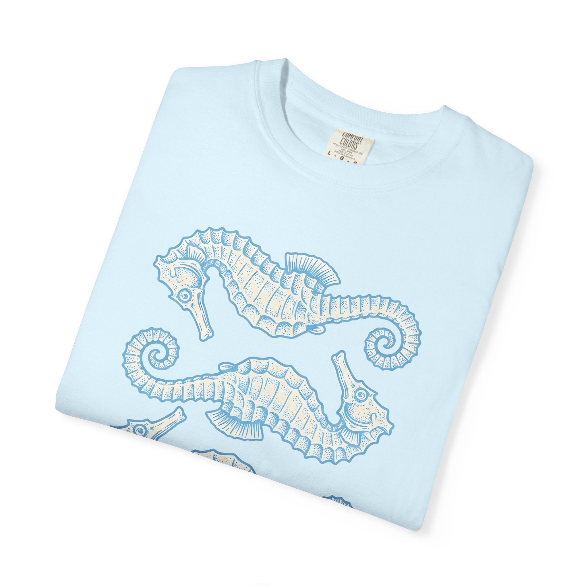 Seahorse Art Shirt Animal Aquatic Gift Women Line Art Tee Seahorse T-Shirt Animal Fan Hippocampus Graphic Cartoon Marine Life Tshirt