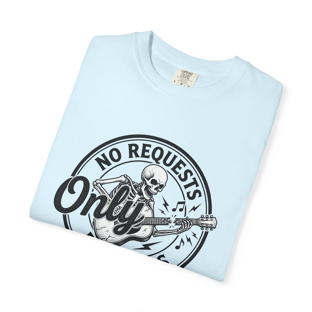 Skeleton Guitar Shirt Funny Melody Gift Women Classic Tee Guitar T-Shirt Humor Fan Vintage Tshirt Harmony Graphic Doodle Music Symbols