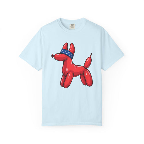Balloon Pet Shirt Dog Patriotic Gift Women Graphic Tee Balloon Animal T-Shirt Dog Fan Retro Tshirt Star Graphic Mid Century Neckerchief