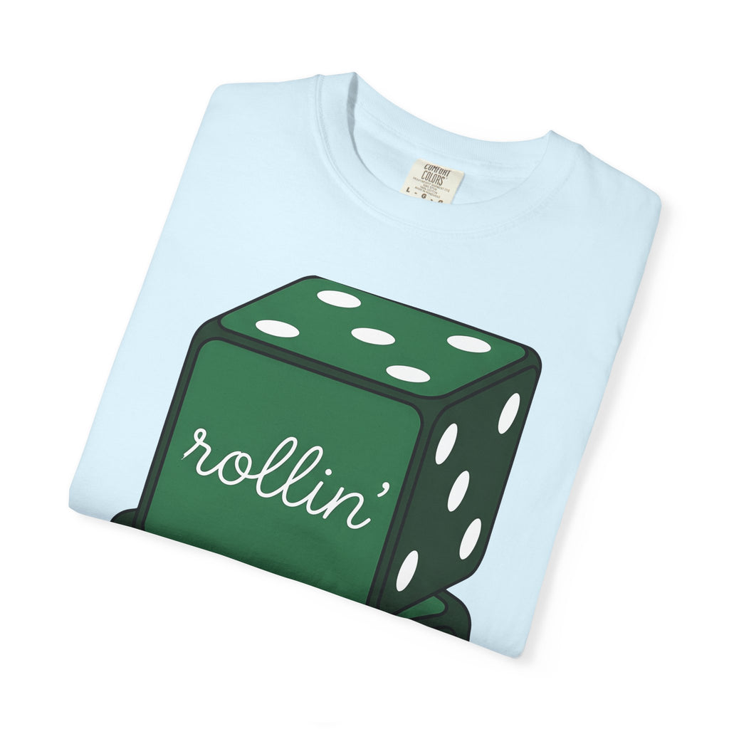 Green Dice Shirt St Patrick's Day Gambling Gift Women Graphic Tee Dice T-Shirt Luck Fan Graphic Tshirt Betting Design Minimal Polka Dots