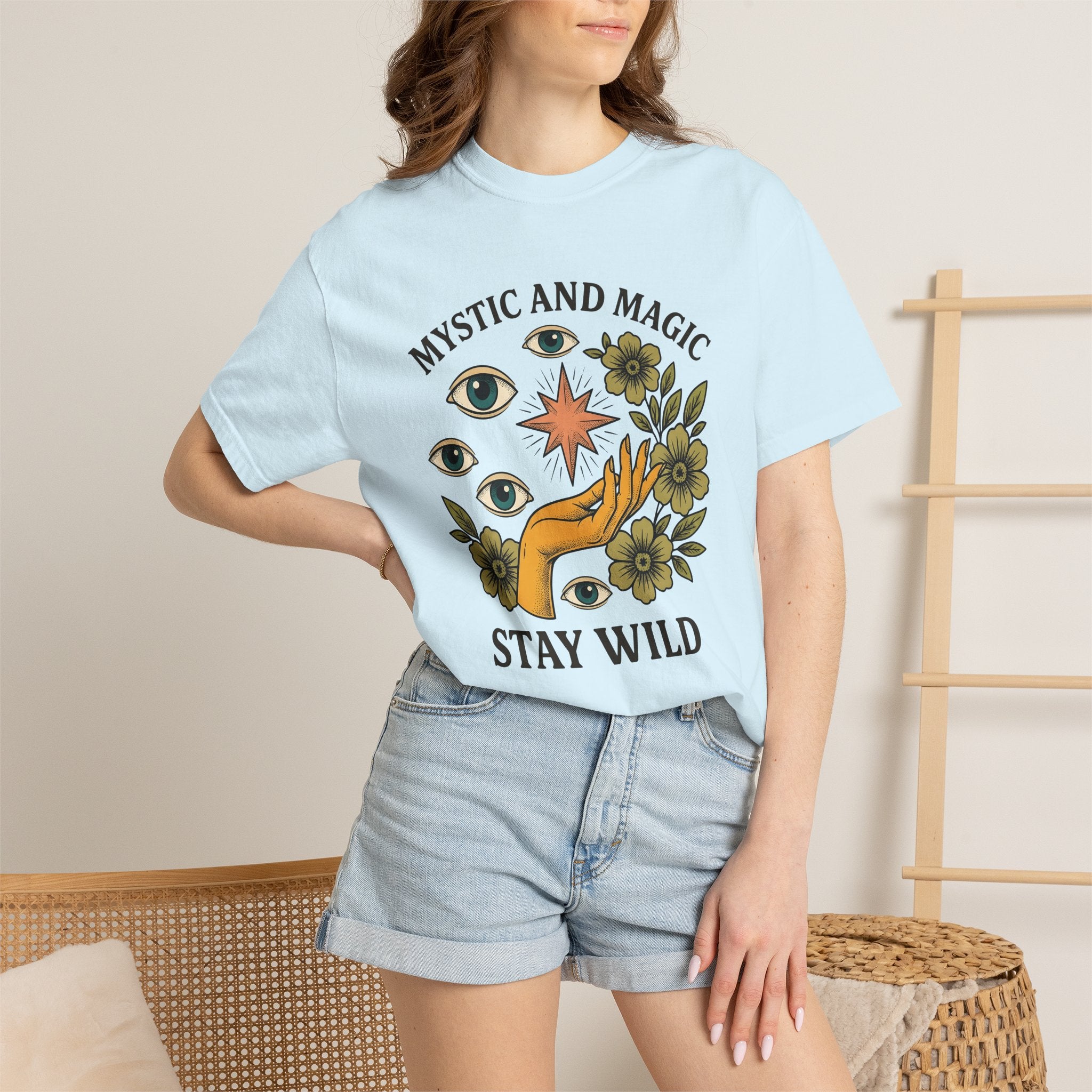 Hand Eye Bloom Shirt Boho Chic Wellness Gift Women Rustic Tee Flower T-Shirt Bohemian Enthusiast Country Tshirt Wellness Graphic Folk