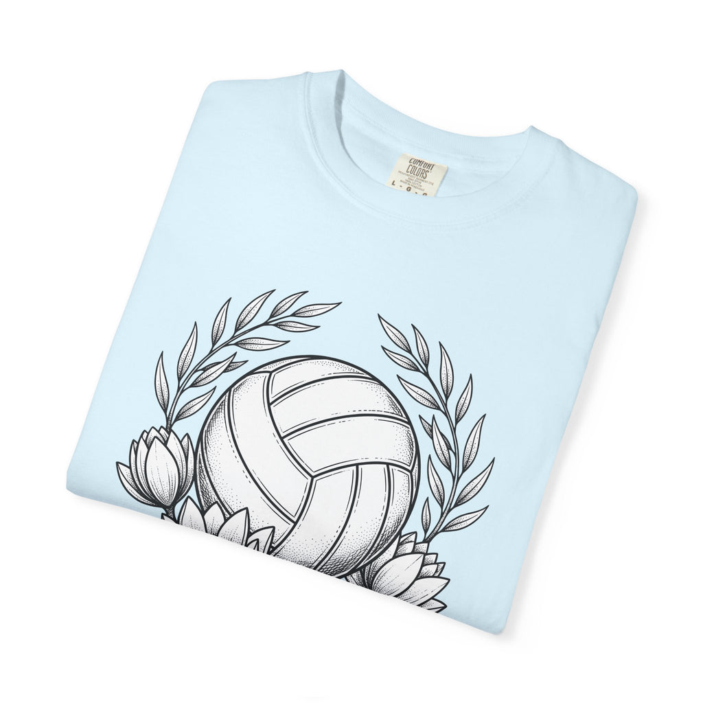 Volleyball Bloom Shirt Volleyball Petal Gift Women Outline Tee Volleyball T-Shirt Volleyball Fan Minimalist Tshirt Floral Graphic Tee
